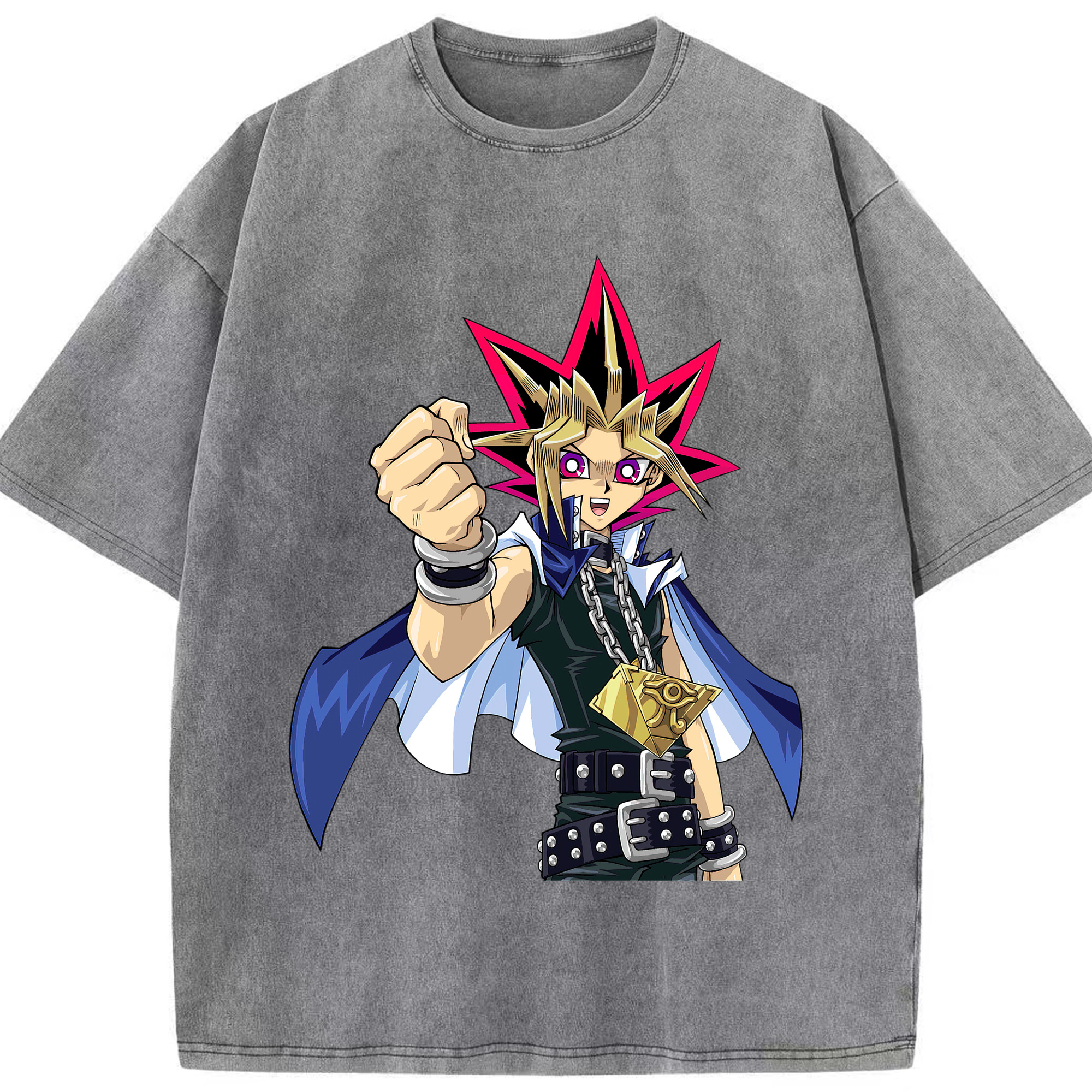 （画像用） 遊☆戯☆王 Yu-Gi-Oh! 綿100% ヴィンテージ風 半袖Tシャツ（フロントプリント）