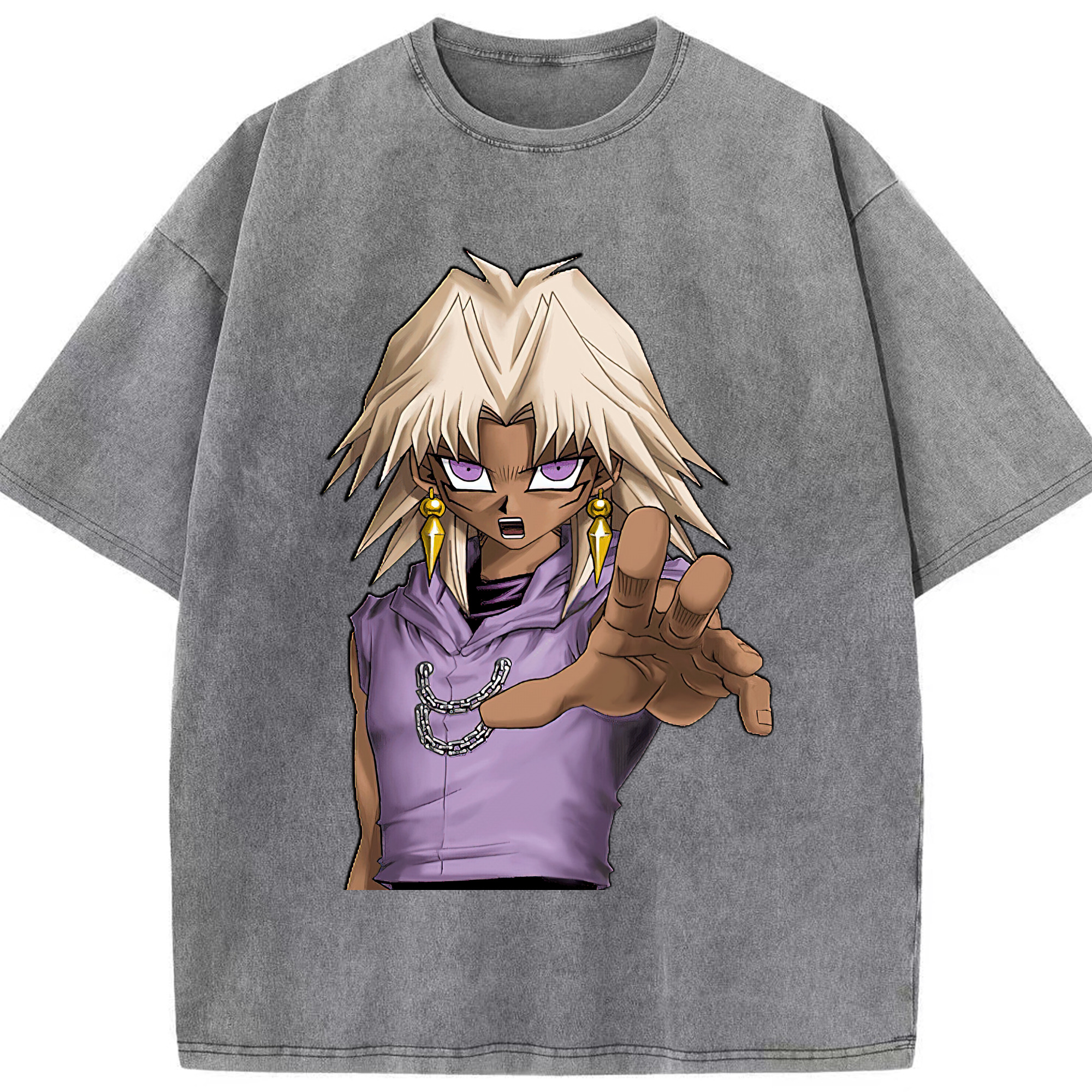 （画像用） 遊☆戯☆王 Yu-Gi-Oh! 綿100% ヴィンテージ風 半袖Tシャツ（フロントプリント）