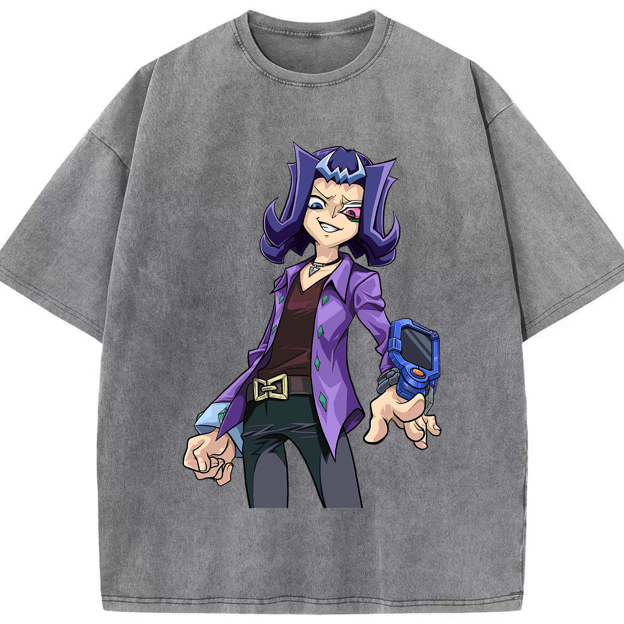 （画像用） 遊☆戯☆王 Yu-Gi-Oh! 綿100% ヴィンテージ風 半袖Tシャツ（フロントプリント）