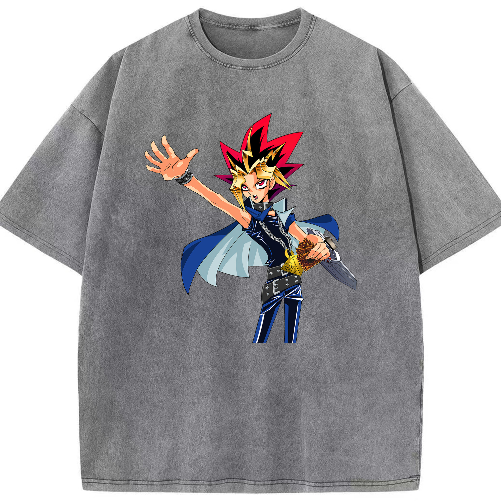 （画像用） 遊☆戯☆王 Yu-Gi-Oh! 綿100% ヴィンテージ風 半袖Tシャツ（フロントプリント）