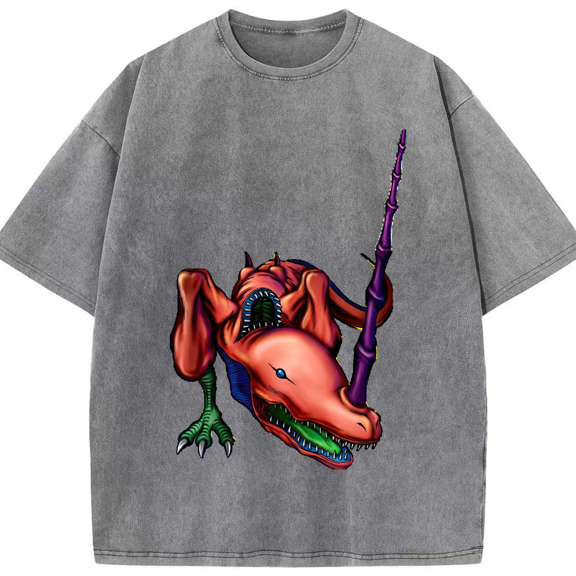 （画像用） 遊☆戯☆王 Yu-Gi-Oh! 綿100% ヴィンテージ風 半袖Tシャツ（フロントプリント）
