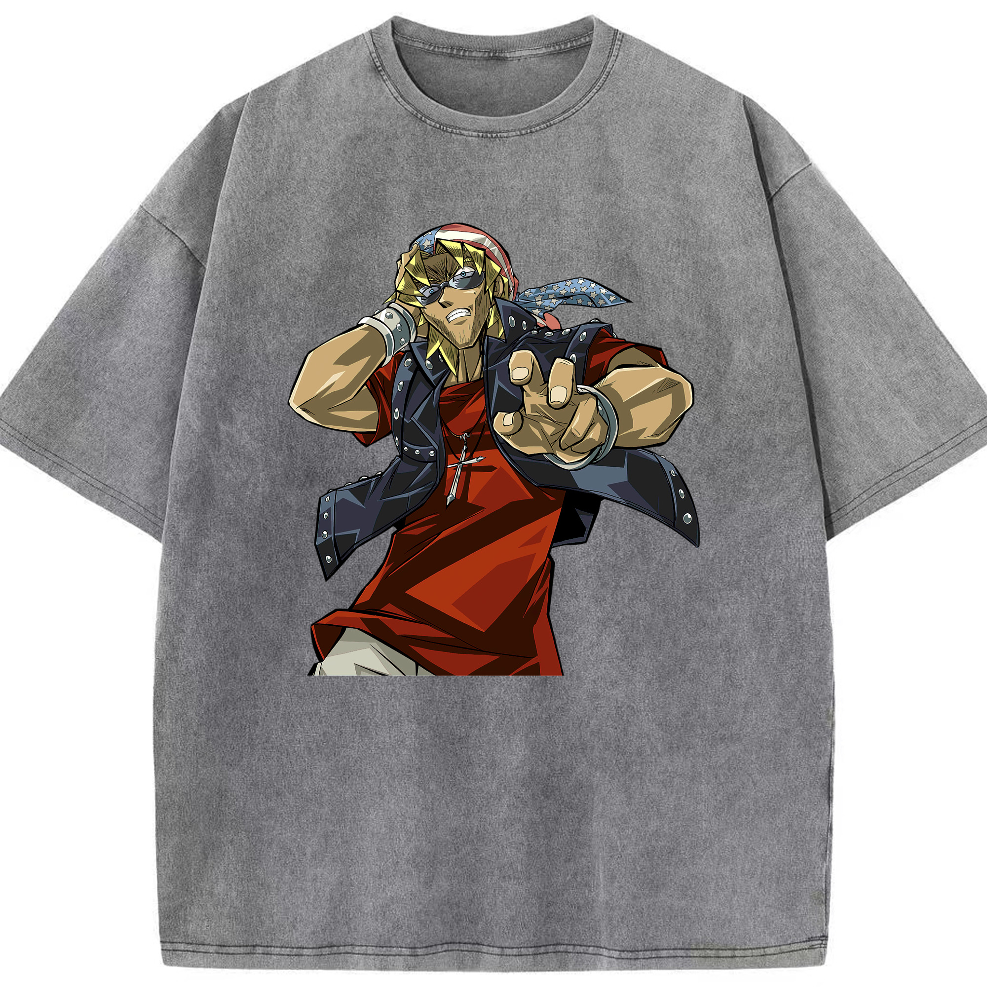 （画像用） 遊☆戯☆王 Yu-Gi-Oh! 綿100% ヴィンテージ風 半袖Tシャツ（フロントプリント）