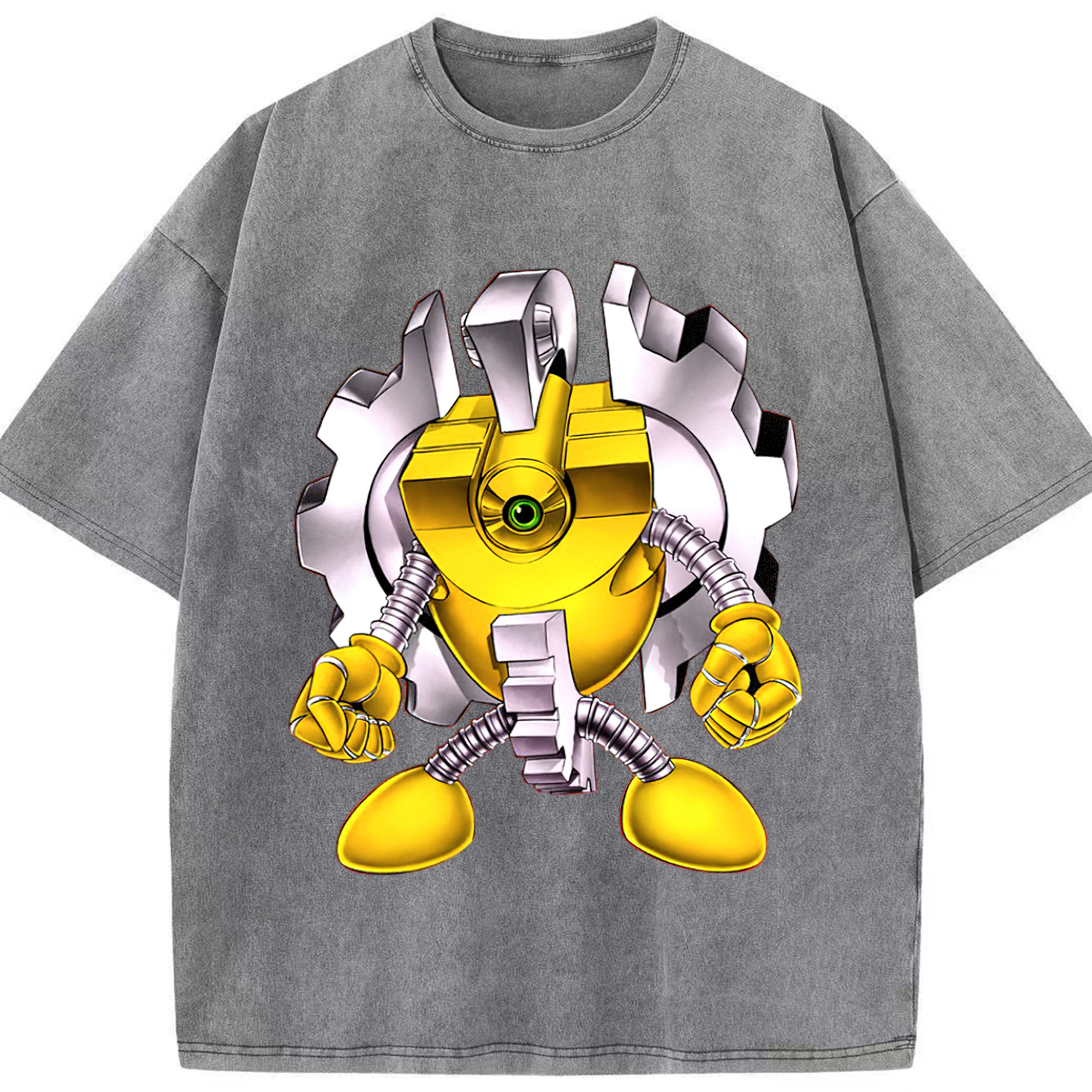 （画像用） 遊☆戯☆王 Yu-Gi-Oh! 綿100% ヴィンテージ風 半袖Tシャツ（フロントプリント）