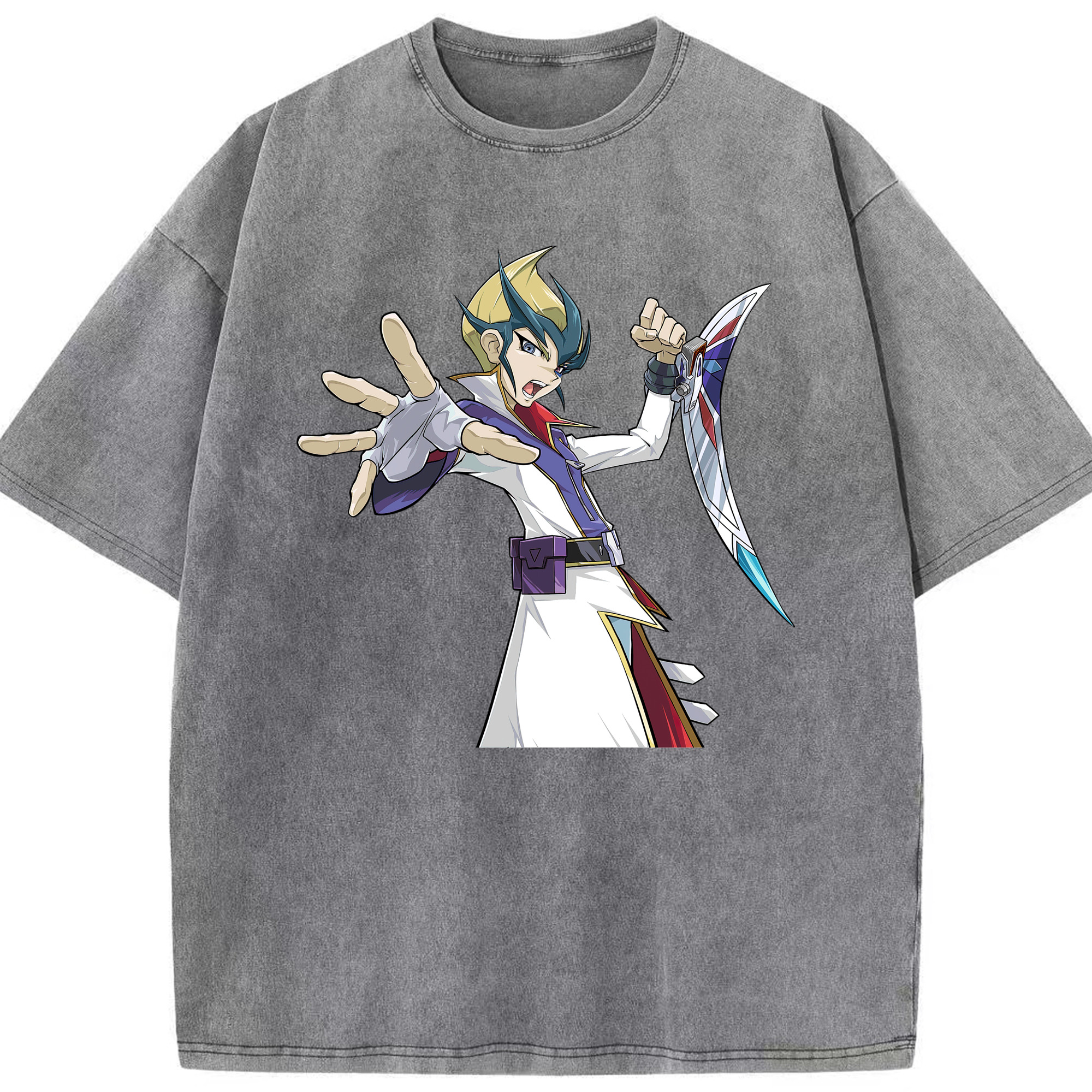 （画像用） 遊☆戯☆王 Yu-Gi-Oh! 綿100% ヴィンテージ風 半袖Tシャツ（フロントプリント）