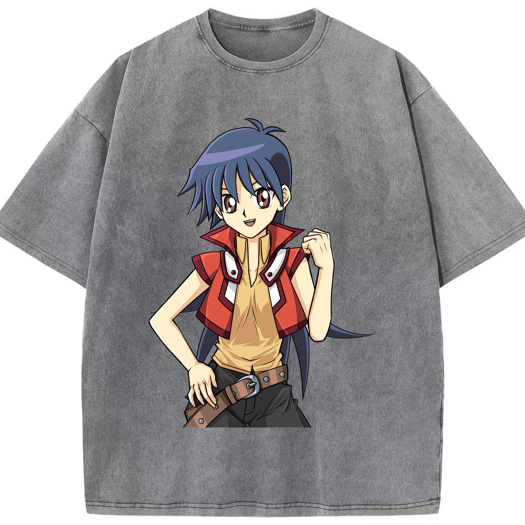 （画像用） 遊☆戯☆王 Yu-Gi-Oh! 綿100% ヴィンテージ風 半袖Tシャツ（フロントプリント）