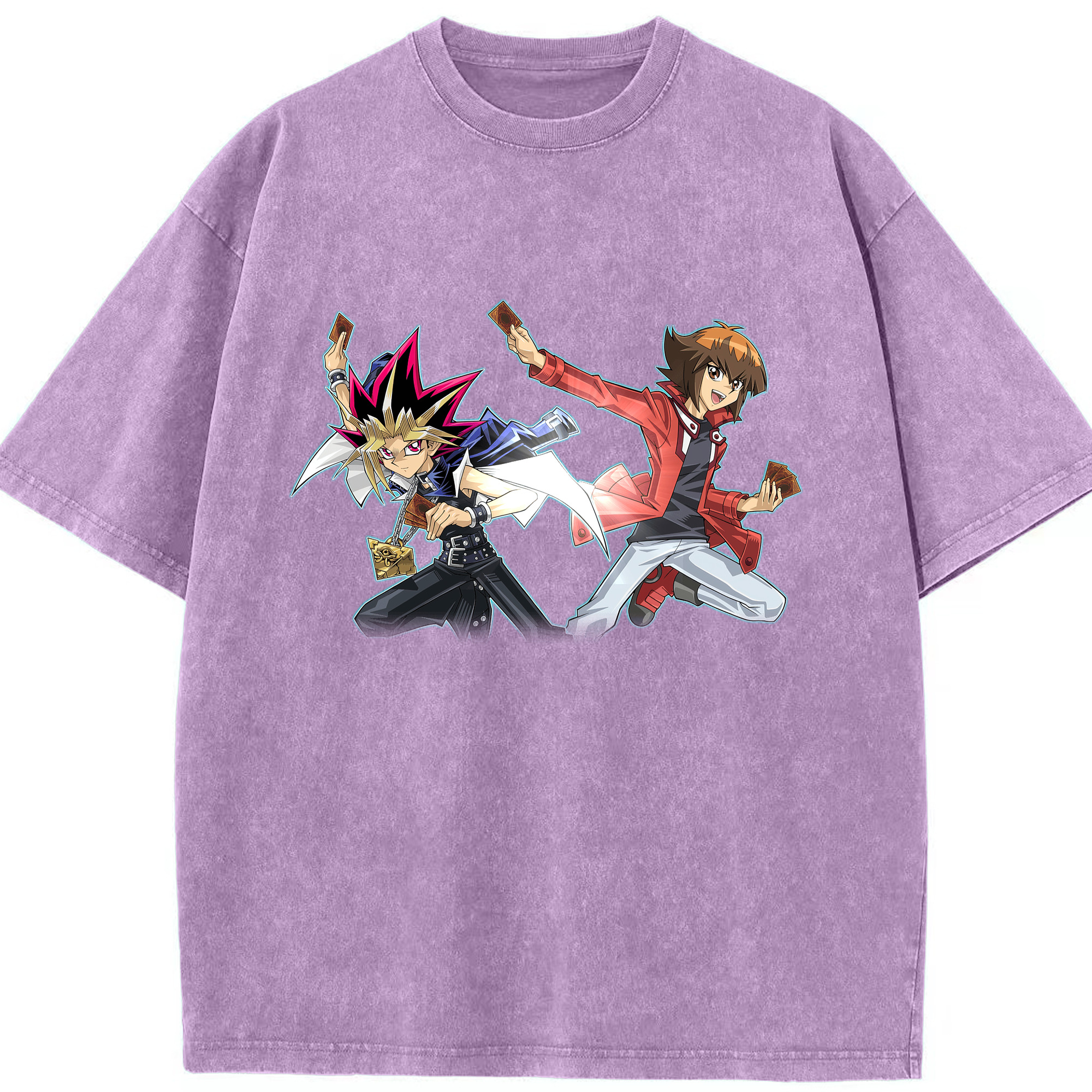 （画像用） 遊☆戯☆王 Yu-Gi-Oh! 綿100% ヴィンテージ風 半袖Tシャツ（フロントプリント）