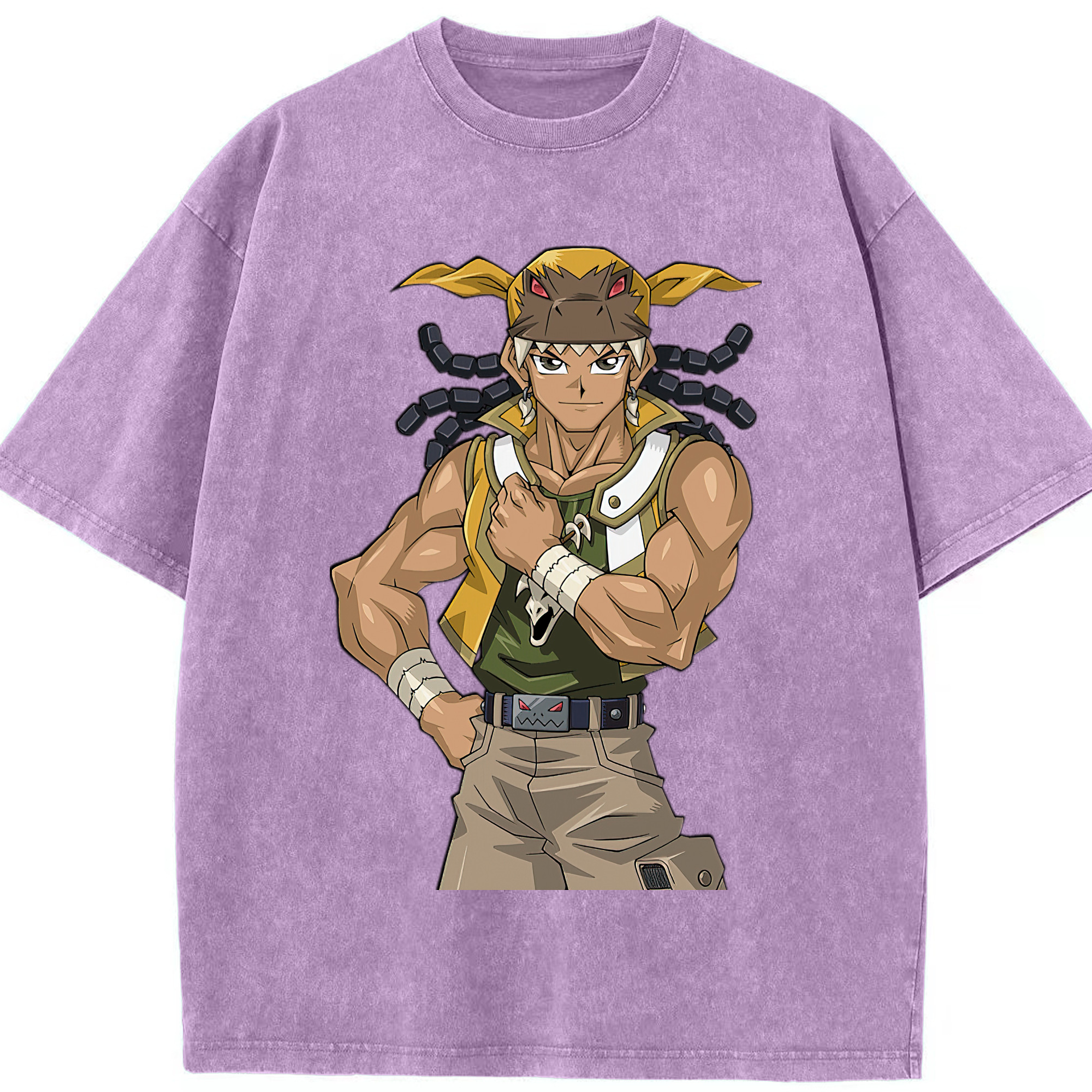 （画像用） 遊☆戯☆王 Yu-Gi-Oh! 綿100% ヴィンテージ風 半袖Tシャツ（フロントプリント）