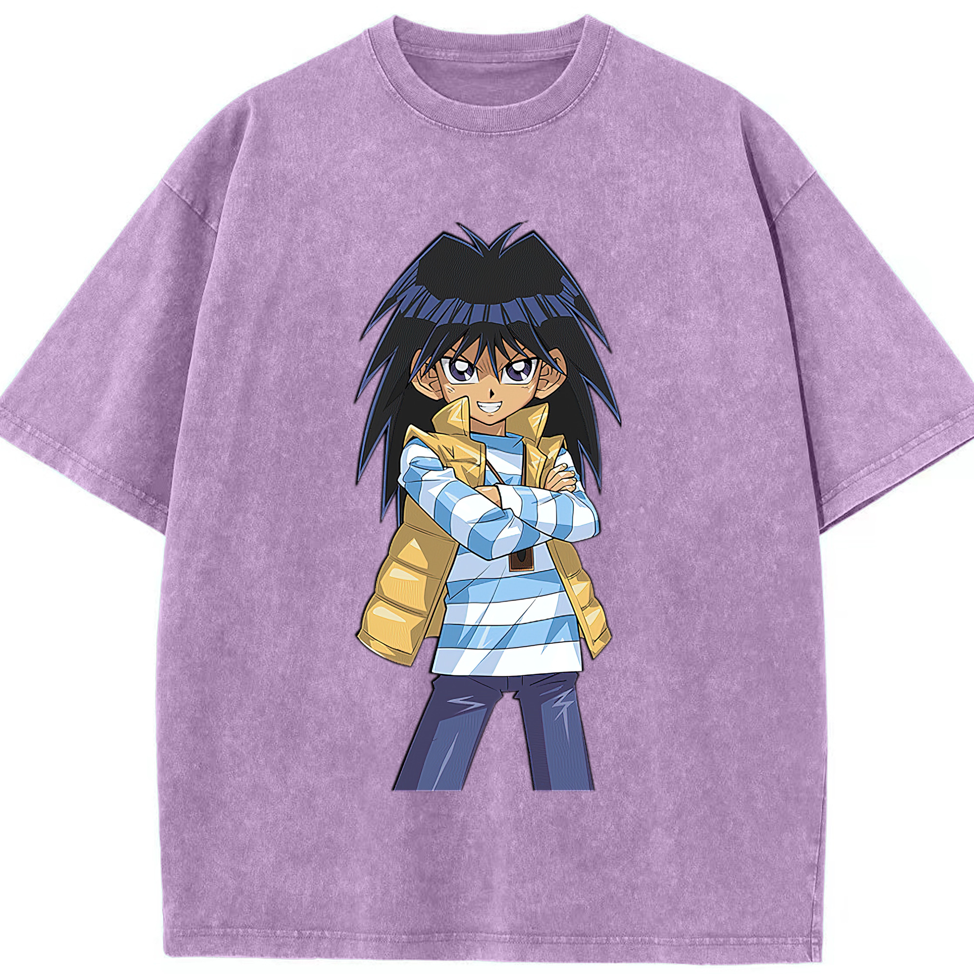 （画像用） 遊☆戯☆王 Yu-Gi-Oh! 綿100% ヴィンテージ風 半袖Tシャツ（フロントプリント）