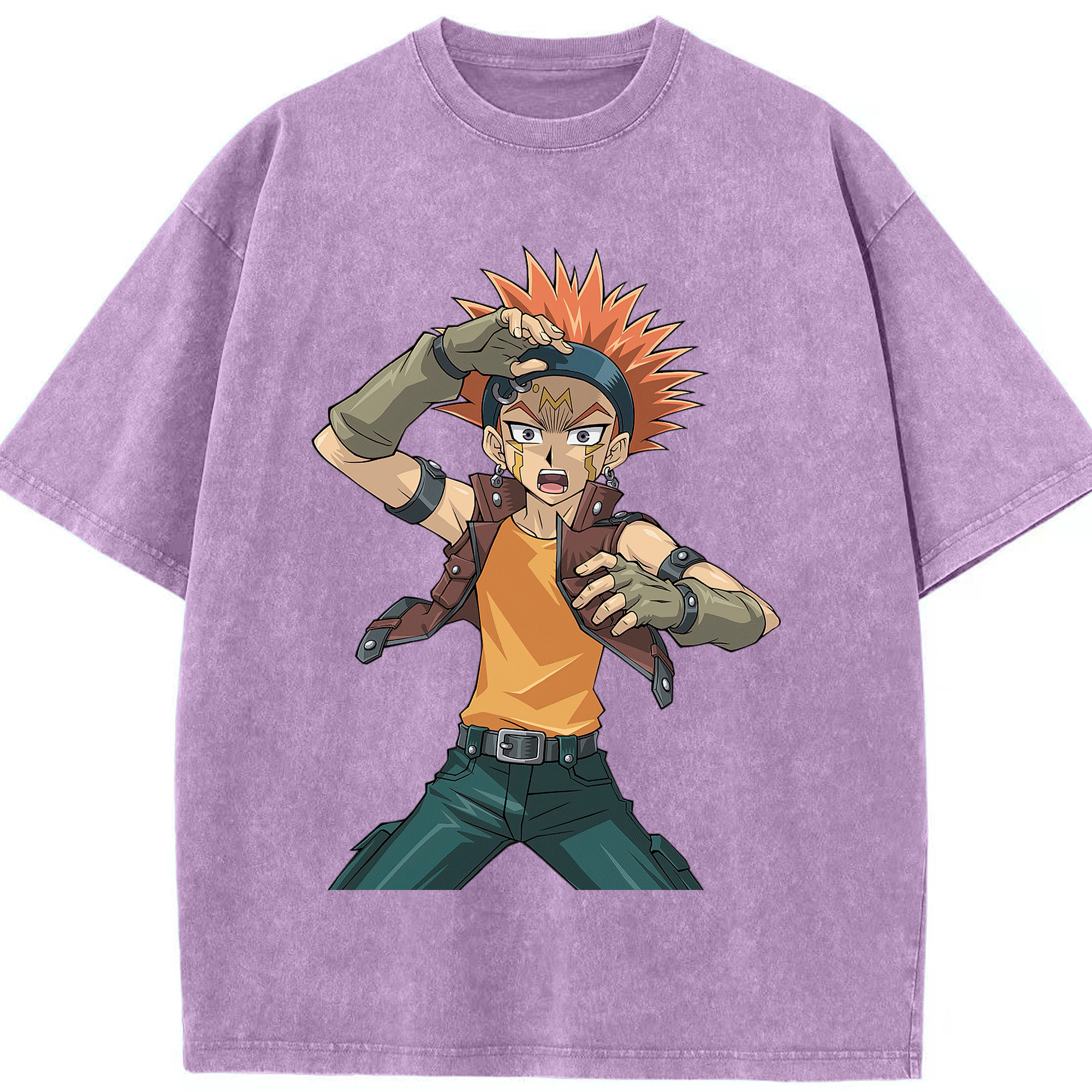 （画像用） 遊☆戯☆王 Yu-Gi-Oh! 綿100% ヴィンテージ風 半袖Tシャツ（フロントプリント）