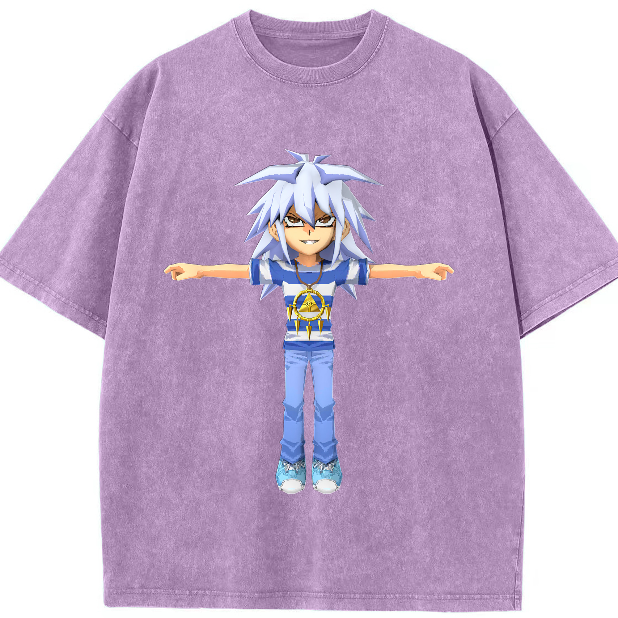 （画像用） 遊☆戯☆王 Yu-Gi-Oh! 綿100% ヴィンテージ風 半袖Tシャツ（フロントプリント）