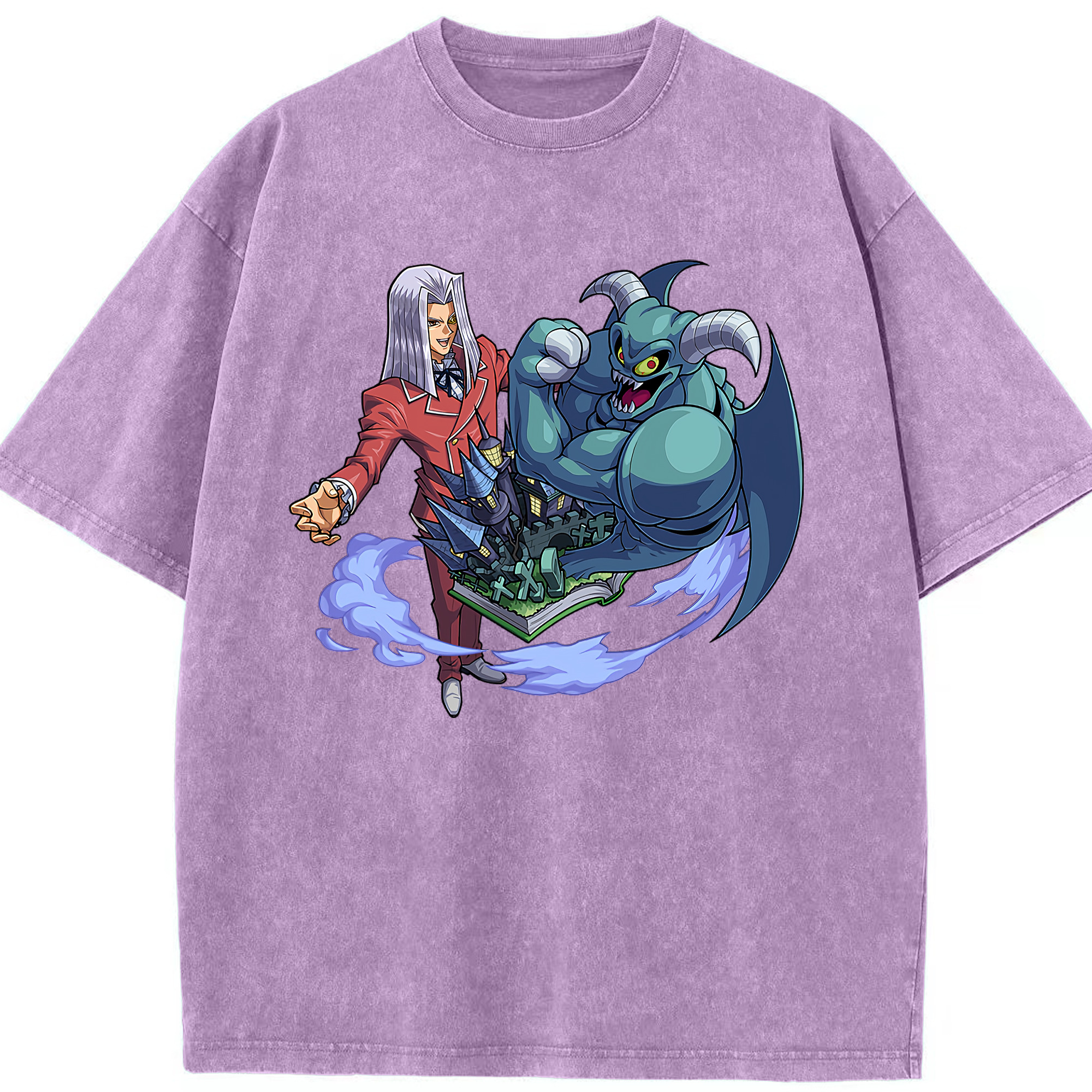 （画像用） 遊☆戯☆王 Yu-Gi-Oh! 綿100% ヴィンテージ風 半袖Tシャツ（フロントプリント）