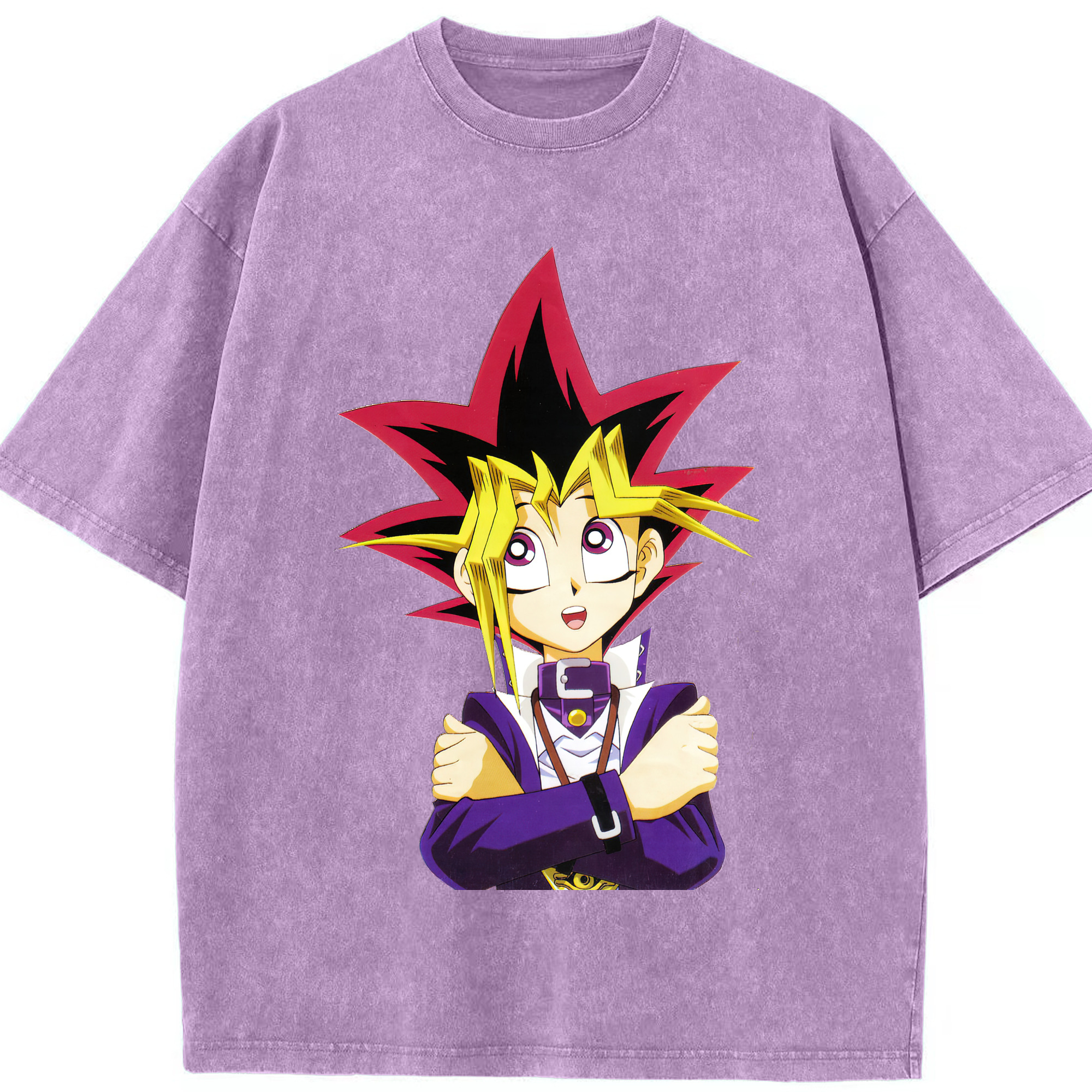 （画像用） 遊☆戯☆王 Yu-Gi-Oh! 綿100% ヴィンテージ風 半袖Tシャツ（フロントプリント）