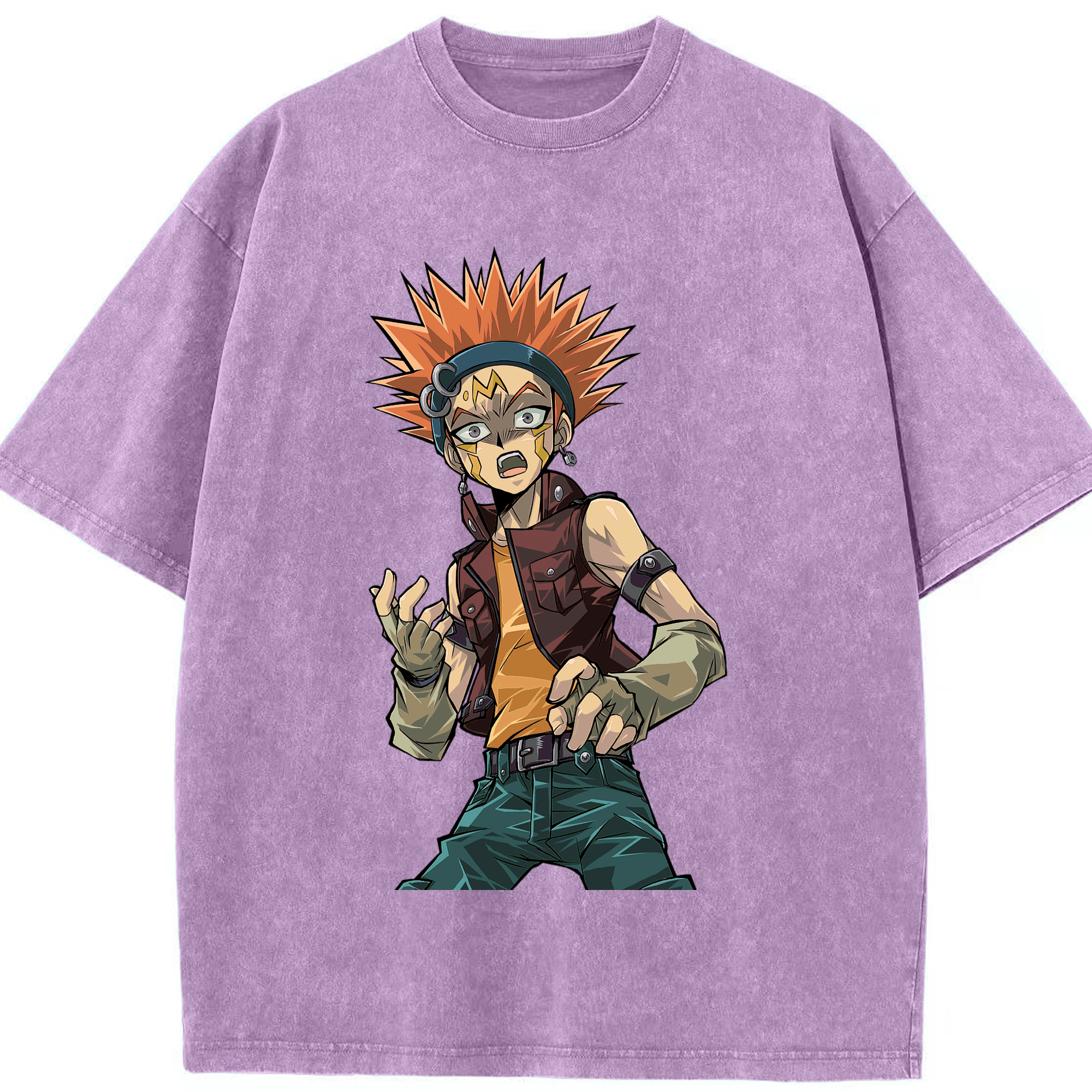 （画像用） 遊☆戯☆王 Yu-Gi-Oh! 綿100% ヴィンテージ風 半袖Tシャツ（フロントプリント）