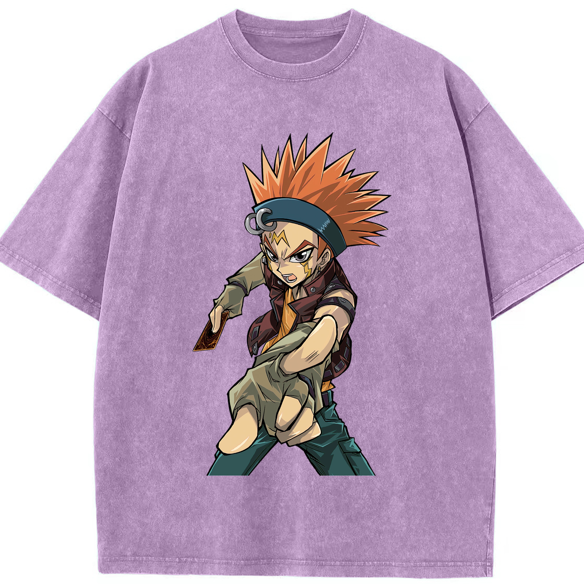 （画像用） 遊☆戯☆王 Yu-Gi-Oh! 綿100% ヴィンテージ風 半袖Tシャツ（フロントプリント）