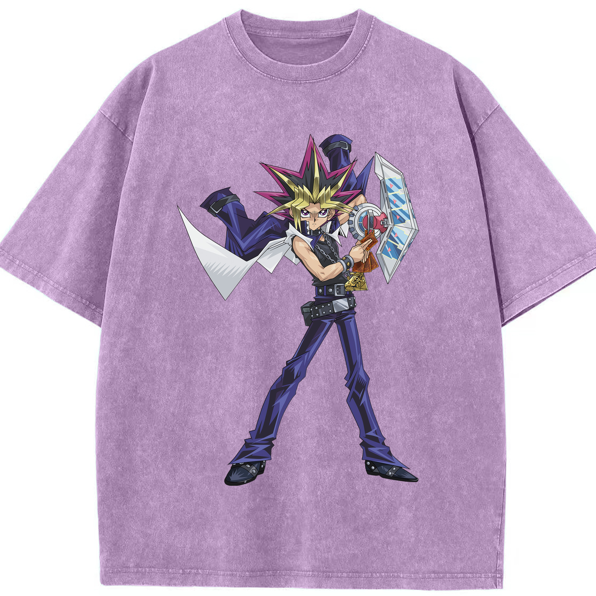（画像用） 遊☆戯☆王 Yu-Gi-Oh! 綿100% ヴィンテージ風 半袖Tシャツ（フロントプリント）