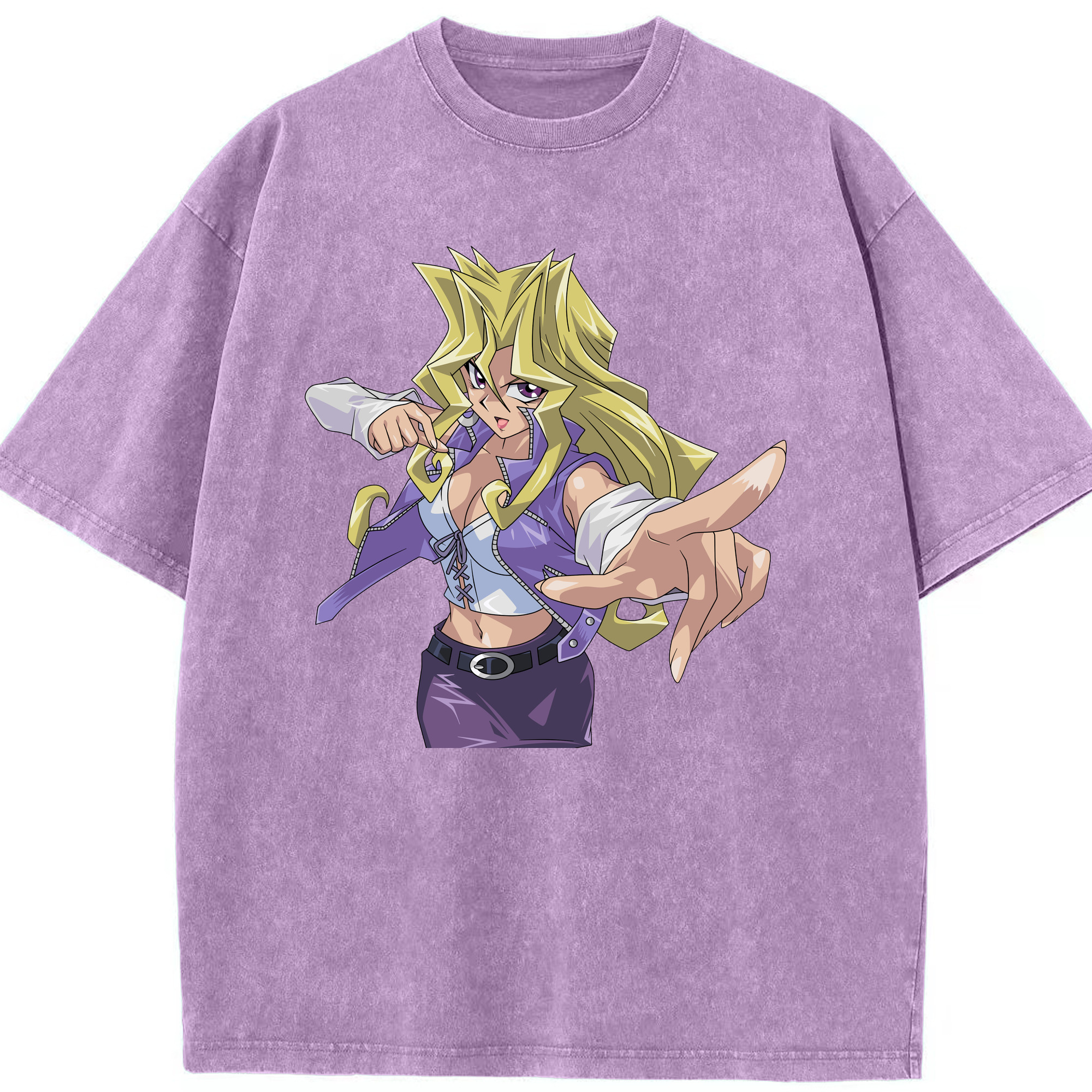 （画像用） 遊☆戯☆王 Yu-Gi-Oh! 綿100% ヴィンテージ風 半袖Tシャツ（フロントプリント）