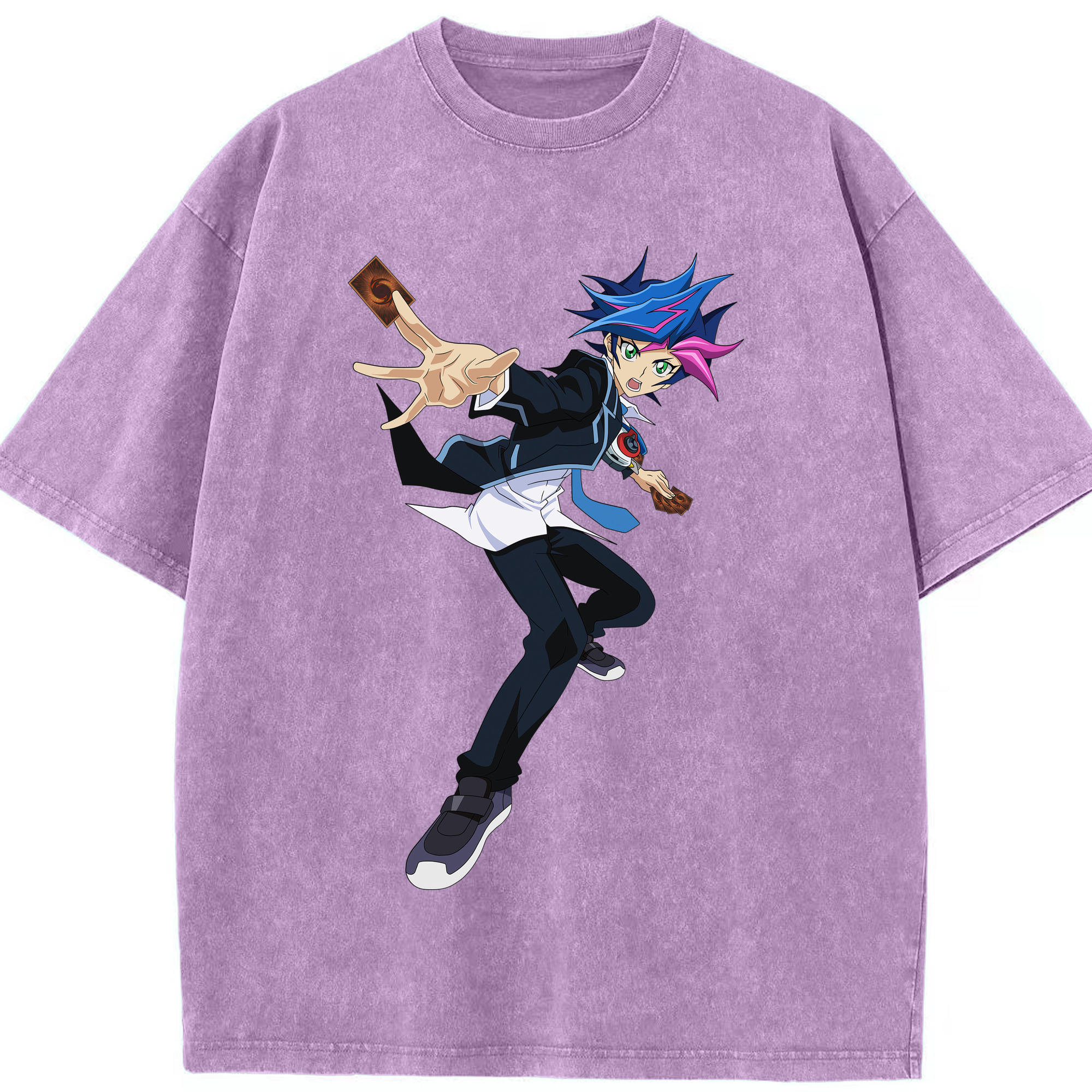 （画像用） 遊☆戯☆王 Yu-Gi-Oh! 綿100% ヴィンテージ風 半袖Tシャツ（フロントプリント）