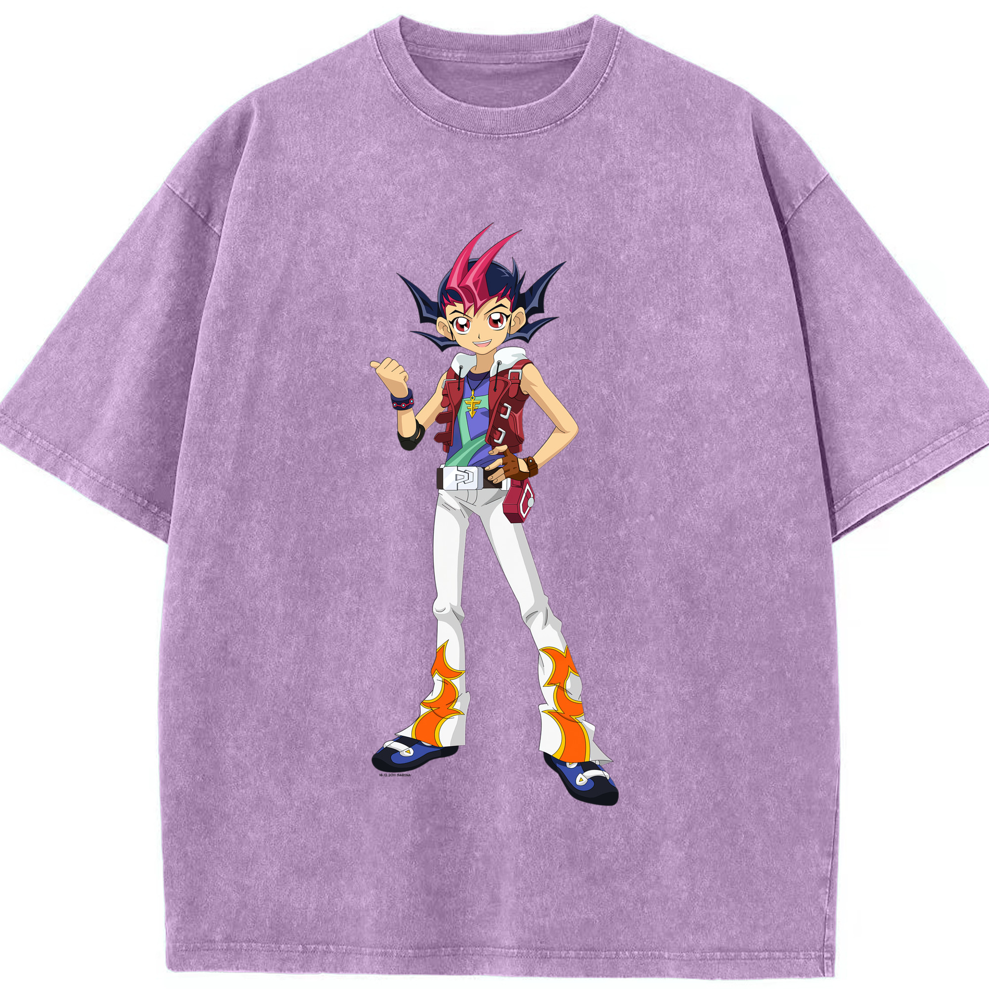 （画像用） 遊☆戯☆王 Yu-Gi-Oh! 綿100% ヴィンテージ風 半袖Tシャツ（フロントプリント）