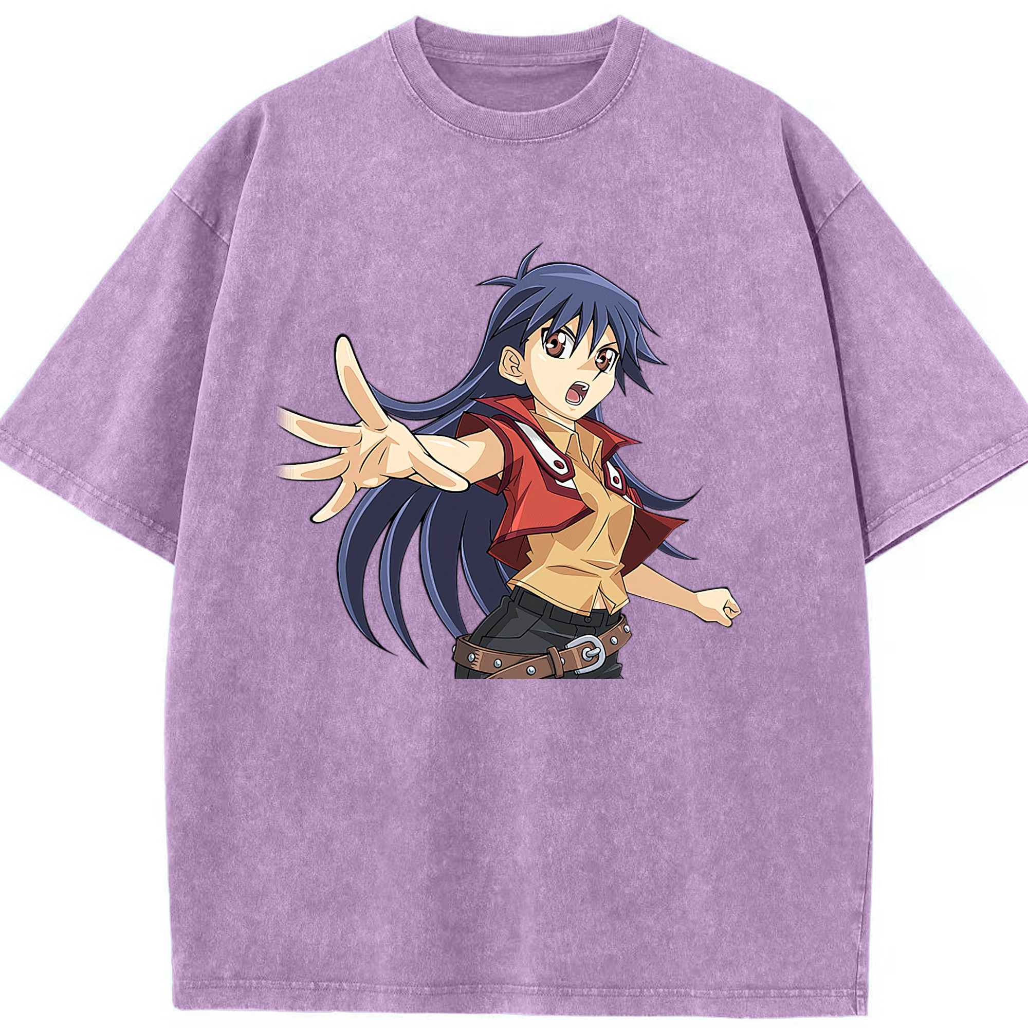 （画像用） 遊☆戯☆王 Yu-Gi-Oh! 綿100% ヴィンテージ風 半袖Tシャツ（フロントプリント）