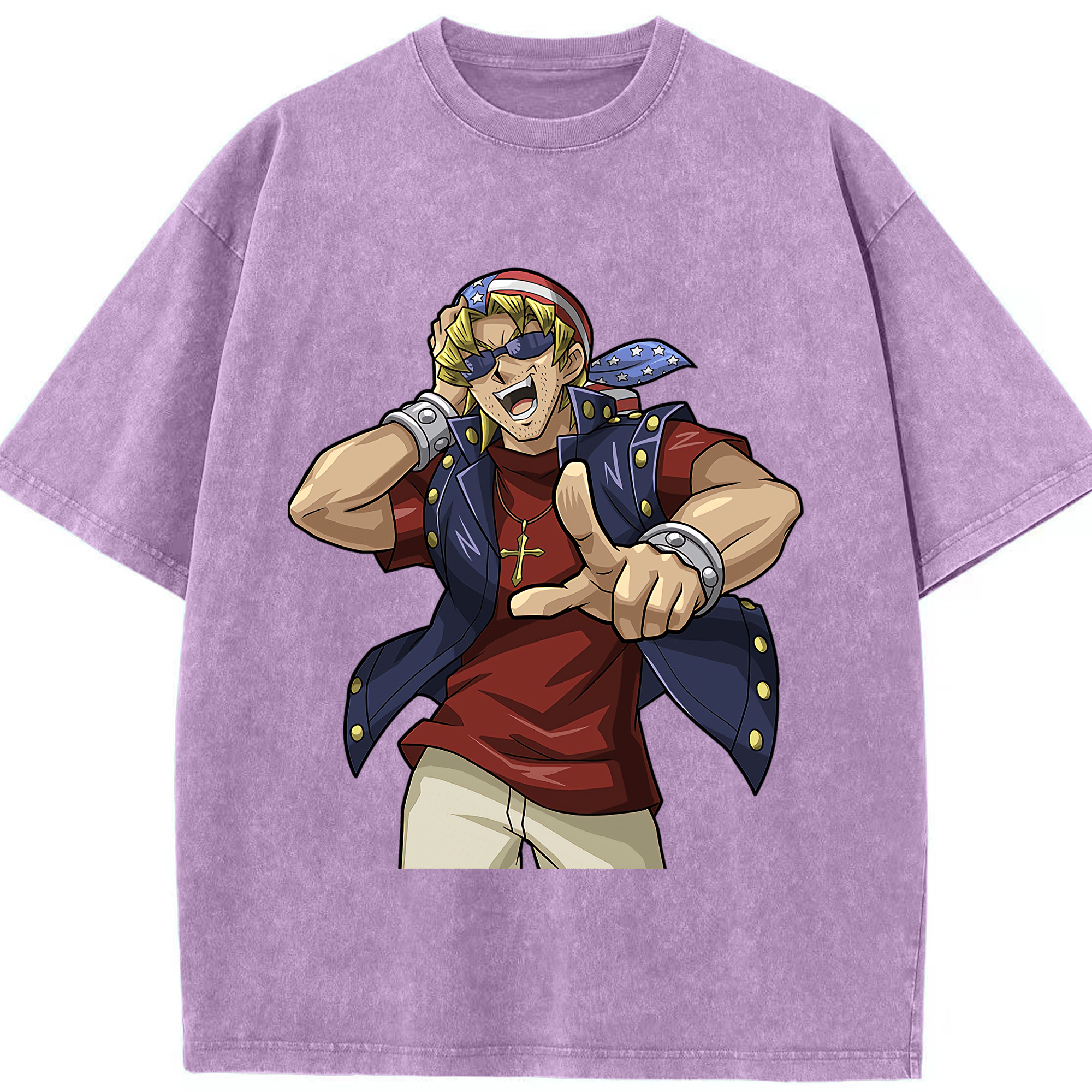 （画像用） 遊☆戯☆王 Yu-Gi-Oh! 綿100% ヴィンテージ風 半袖Tシャツ（フロントプリント）