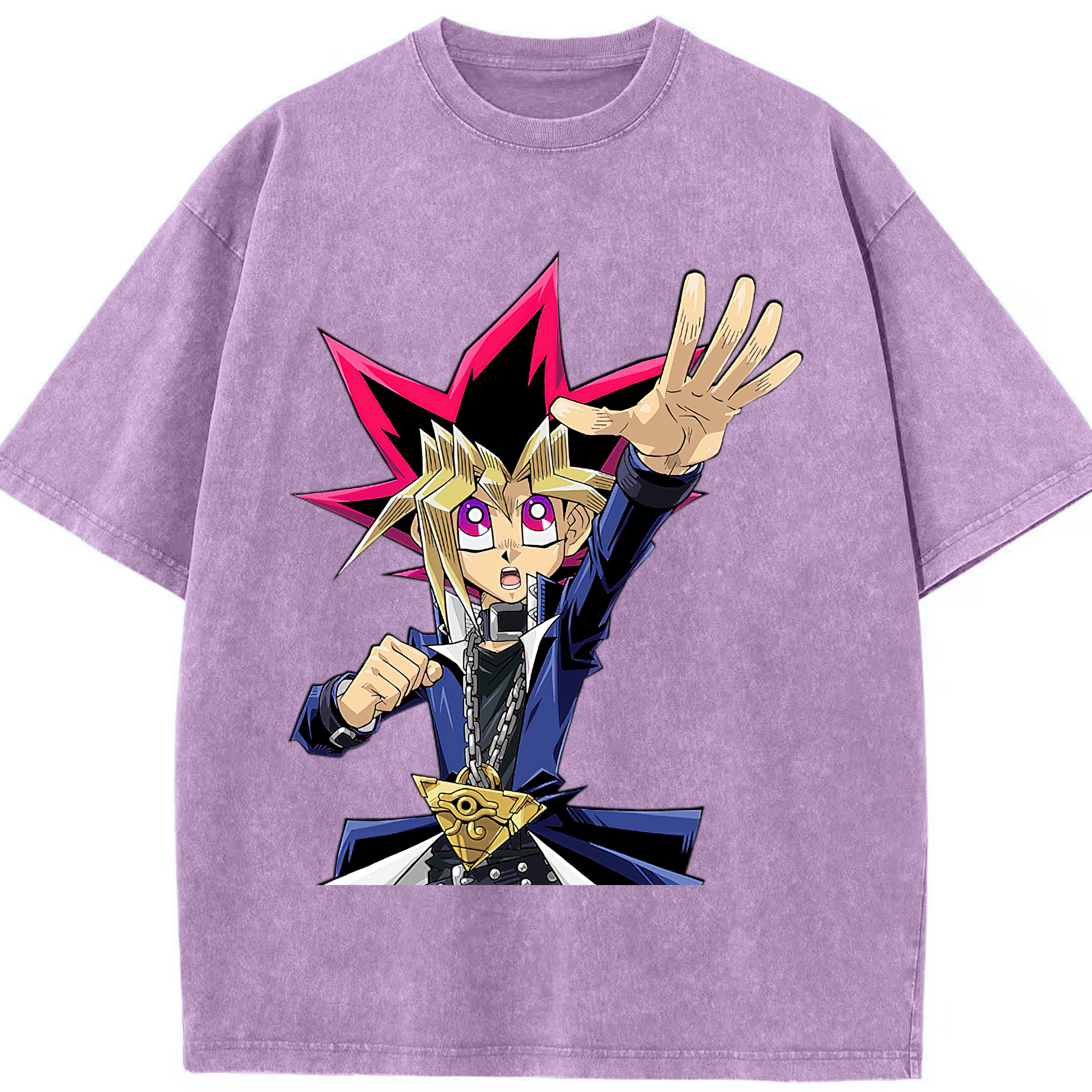 （画像用） 遊☆戯☆王 Yu-Gi-Oh! 綿100% ヴィンテージ風 半袖Tシャツ（フロントプリント）