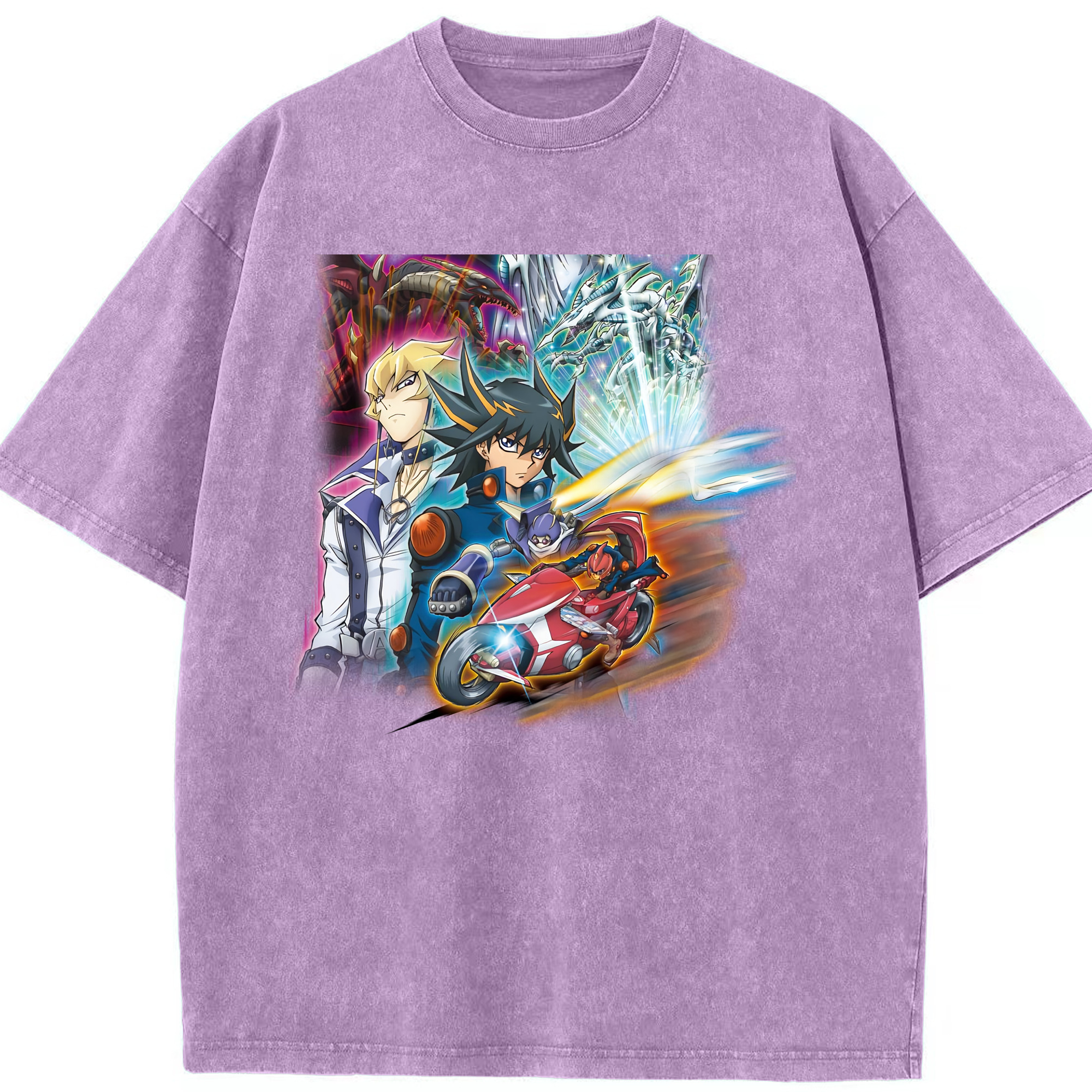 （画像用） 遊☆戯☆王 Yu-Gi-Oh! 綿100% ヴィンテージ風 半袖Tシャツ（フロントプリント）