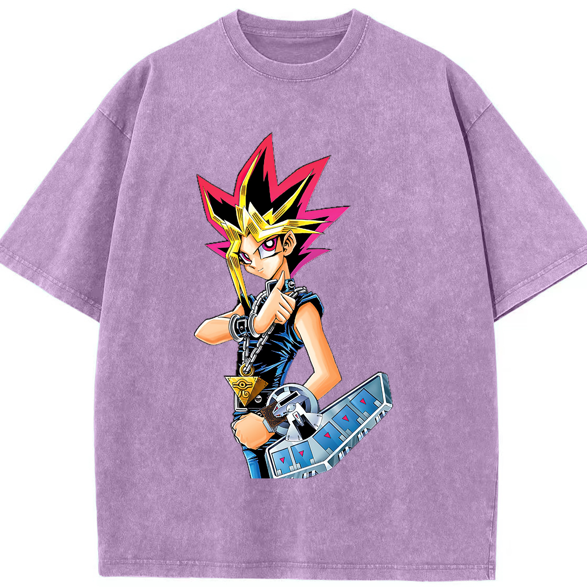 （画像用） 遊☆戯☆王 Yu-Gi-Oh! 綿100% ヴィンテージ風 半袖Tシャツ（フロントプリント）