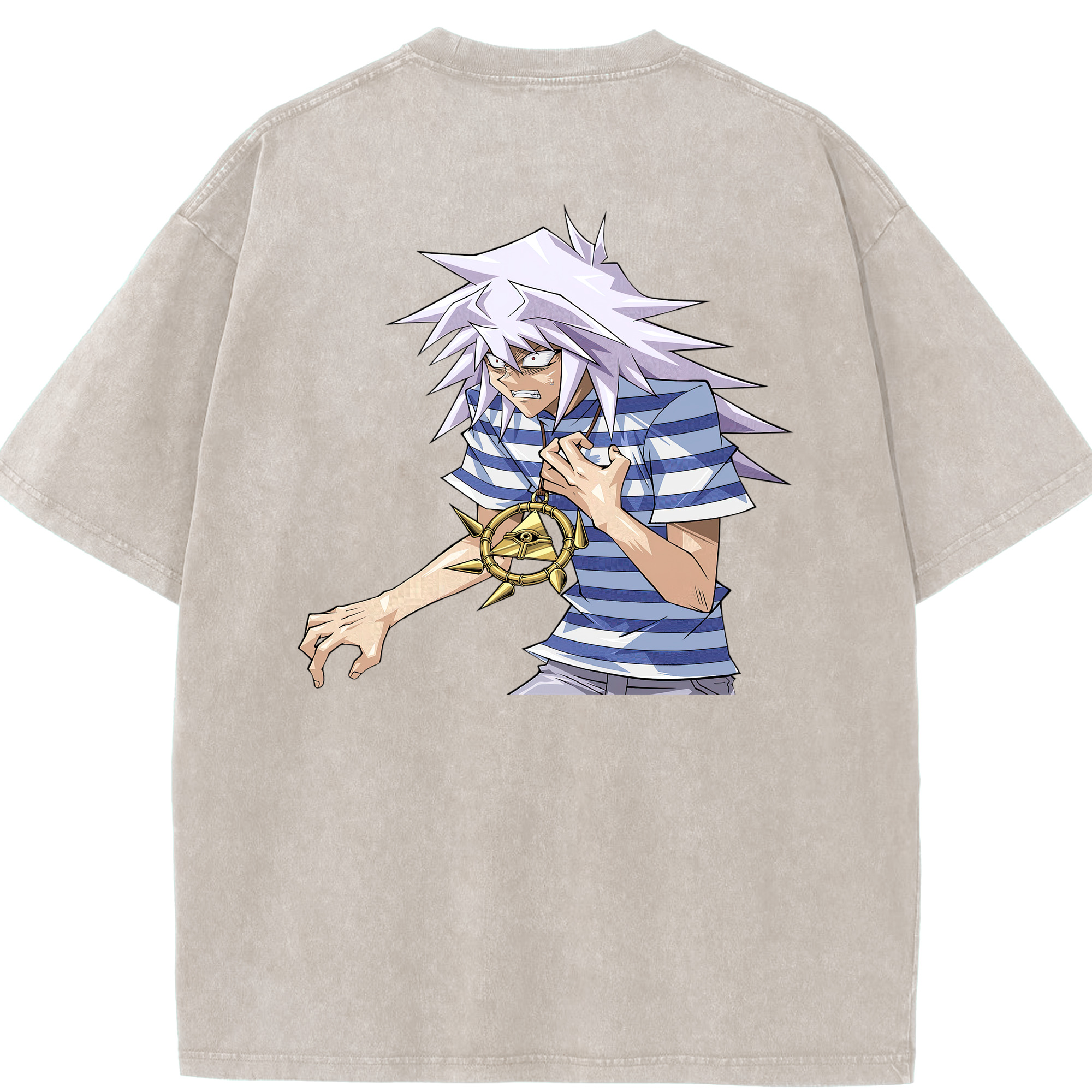 （画像用） 遊☆戯☆王 Yu-Gi-Oh! 綿100% ヴィンテージ風 半袖Tシャツ（背面プリント）
