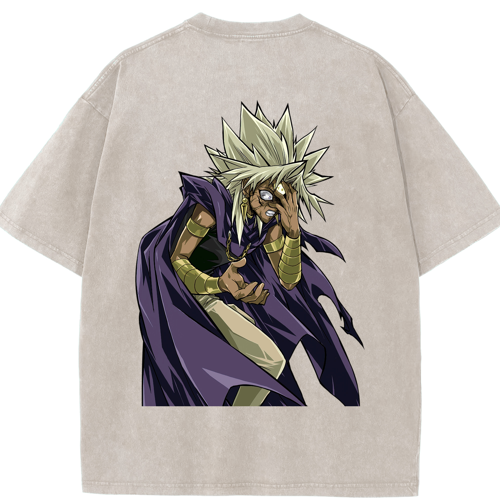 （画像用） 遊☆戯☆王 Yu-Gi-Oh! 綿100% ヴィンテージ風 半袖Tシャツ（背面プリント）