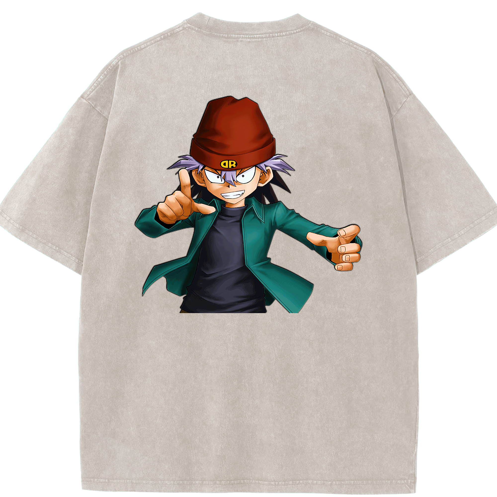 （画像用） 遊☆戯☆王 Yu-Gi-Oh! 綿100% ヴィンテージ風 半袖Tシャツ（背面プリント）