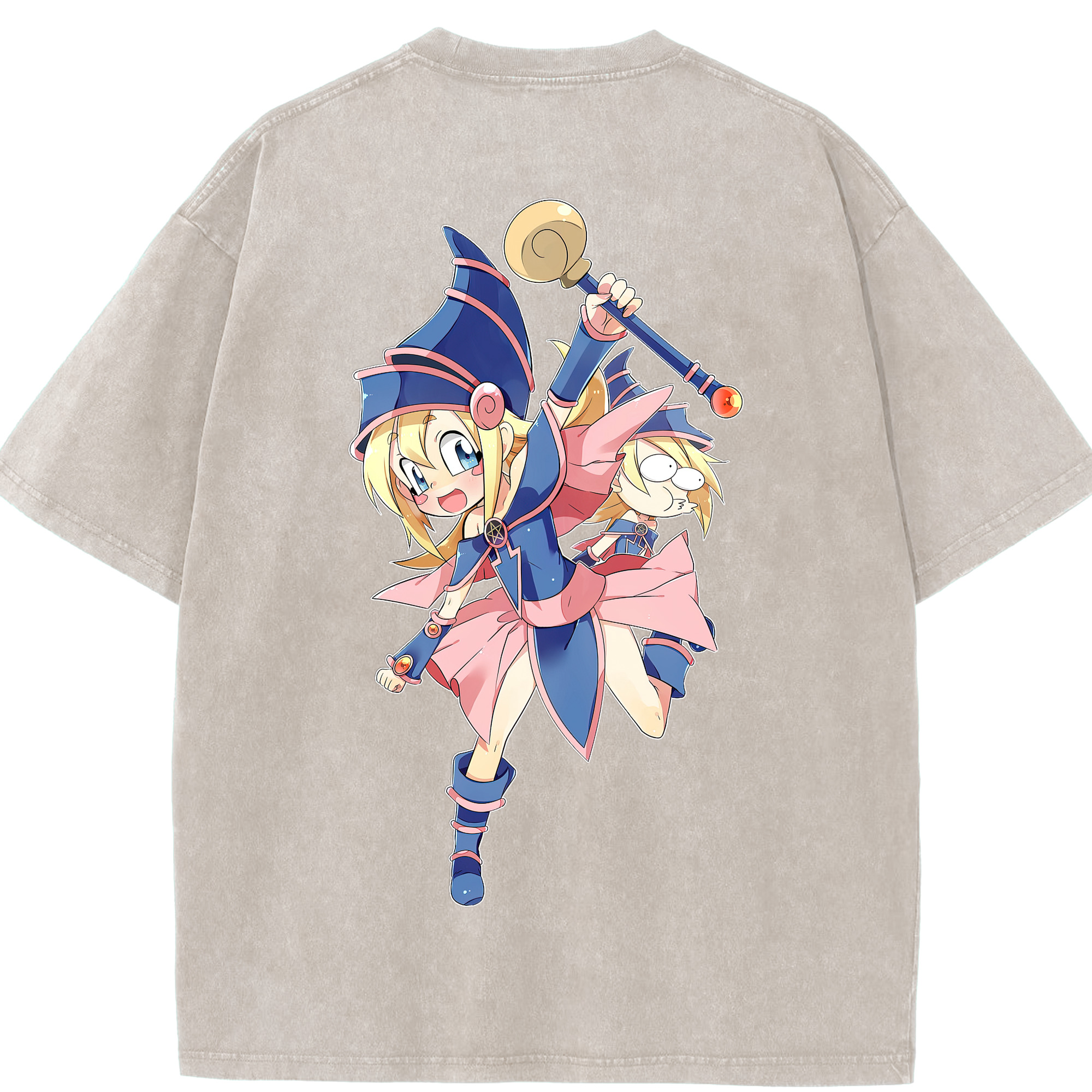 （画像用） 遊☆戯☆王 Yu-Gi-Oh! 綿100% ヴィンテージ風 半袖Tシャツ（背面プリント）