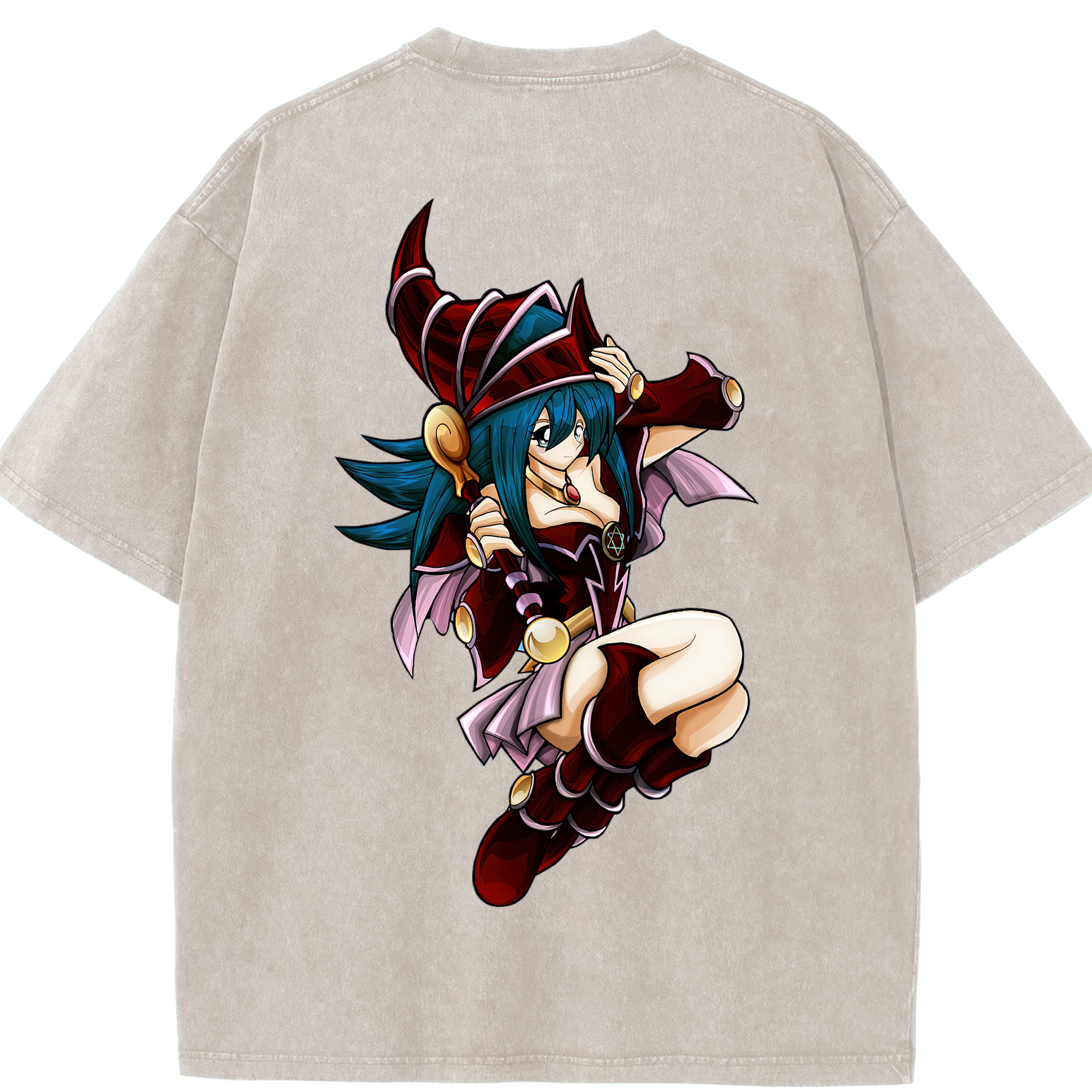 （画像用） 遊☆戯☆王 Yu-Gi-Oh! 綿100% ヴィンテージ風 半袖Tシャツ（背面プリント）