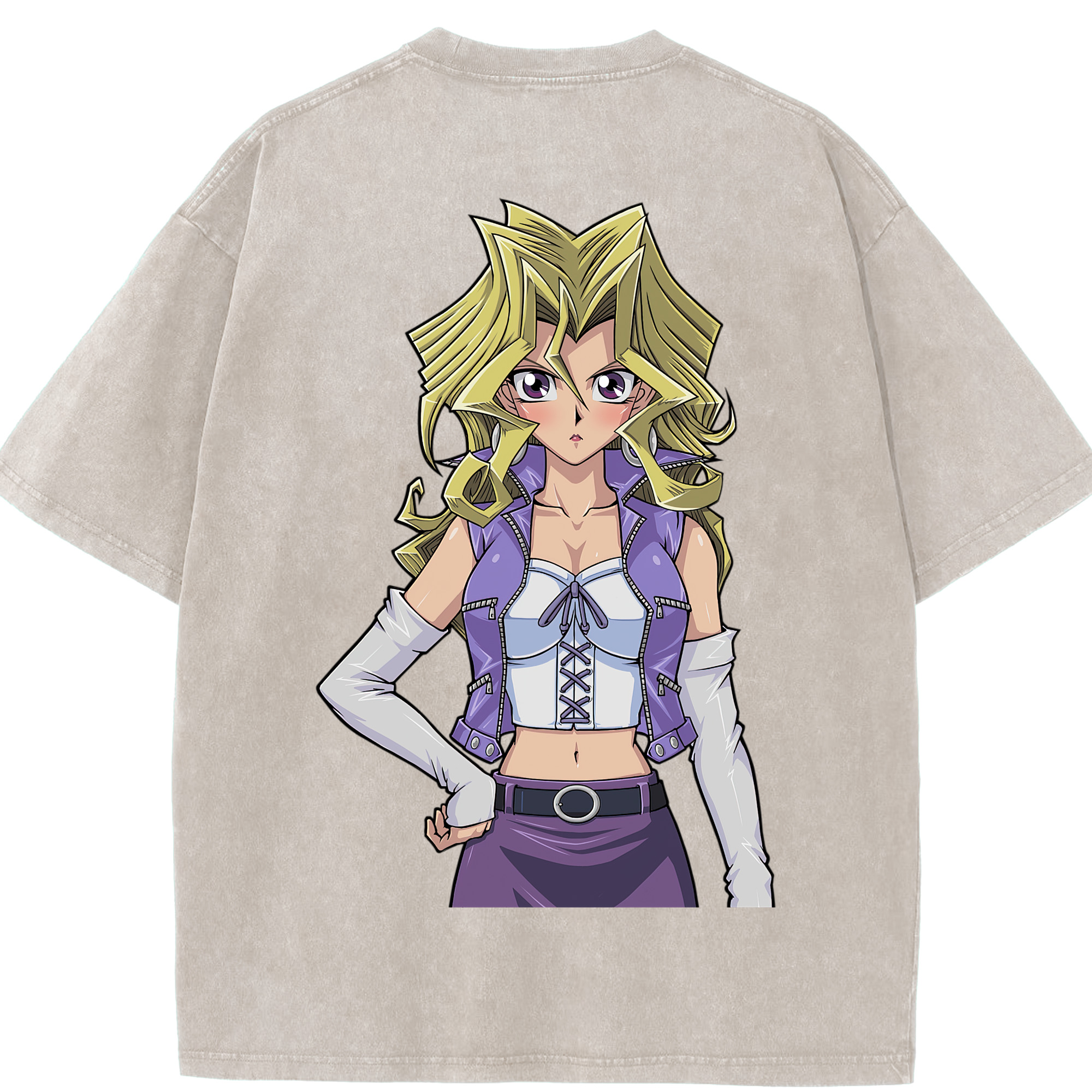 （画像用） 遊☆戯☆王 Yu-Gi-Oh! 綿100% ヴィンテージ風 半袖Tシャツ（背面プリント）