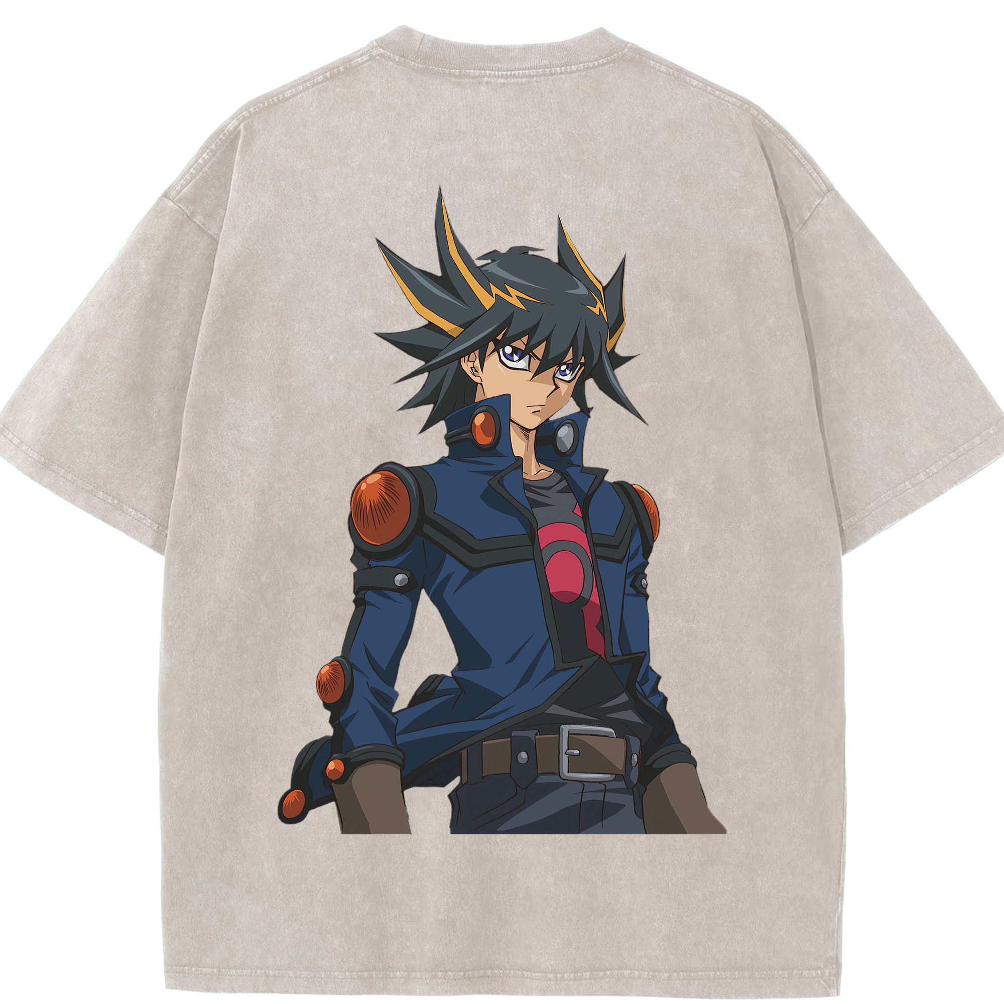 （画像用） 遊☆戯☆王 Yu-Gi-Oh! 綿100% ヴィンテージ風 半袖Tシャツ（背面プリント）