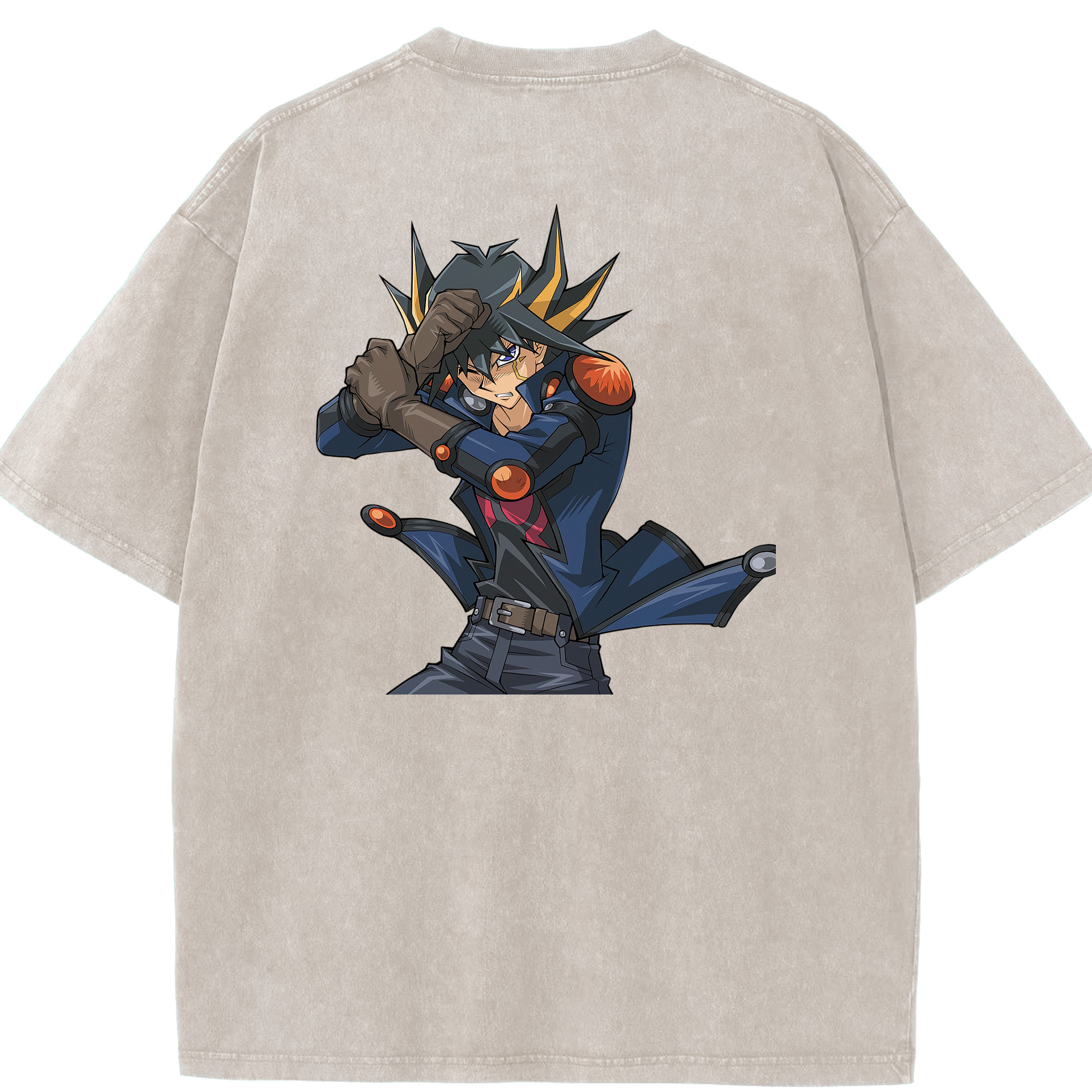 （画像用） 遊☆戯☆王 Yu-Gi-Oh! 綿100% ヴィンテージ風 半袖Tシャツ（背面プリント）