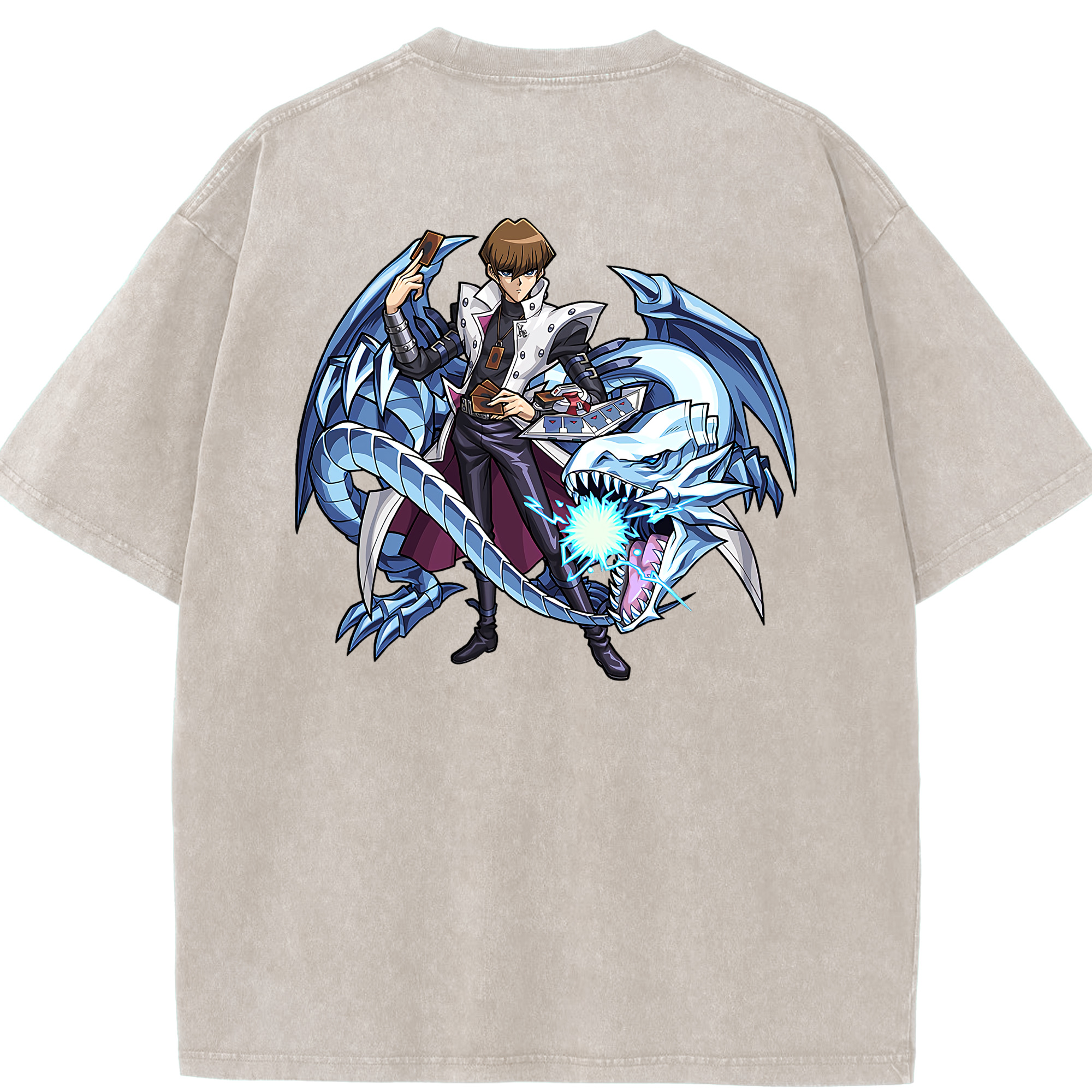 （画像用） 遊☆戯☆王 Yu-Gi-Oh! 綿100% ヴィンテージ風 半袖Tシャツ（背面プリント）