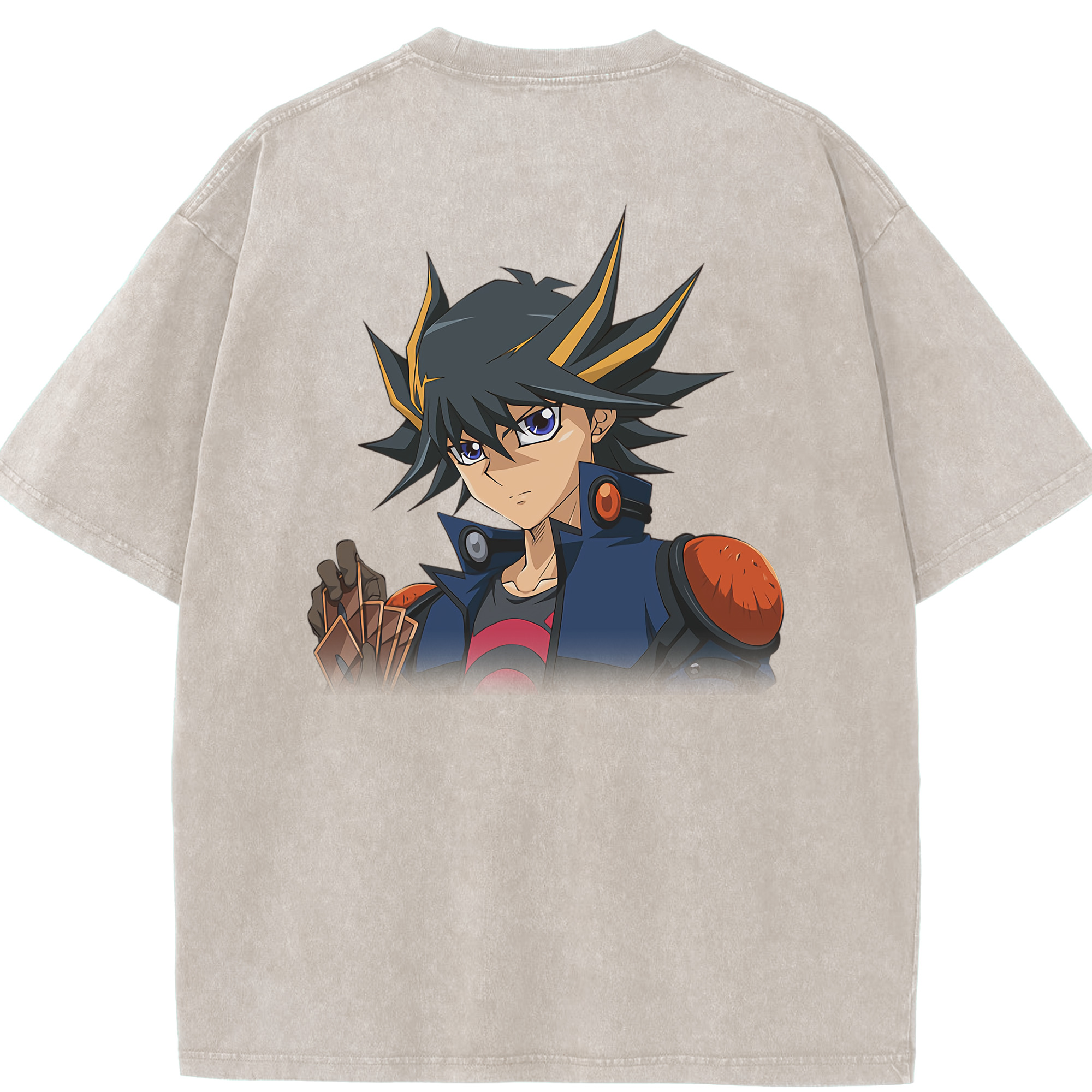 （画像用） 遊☆戯☆王 Yu-Gi-Oh! 綿100% ヴィンテージ風 半袖Tシャツ（背面プリント）