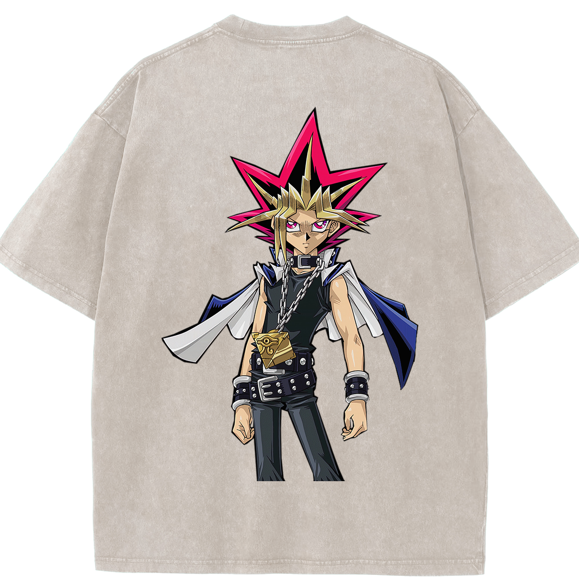 （画像用） 遊☆戯☆王 Yu-Gi-Oh! 綿100% ヴィンテージ風 半袖Tシャツ（背面プリント）