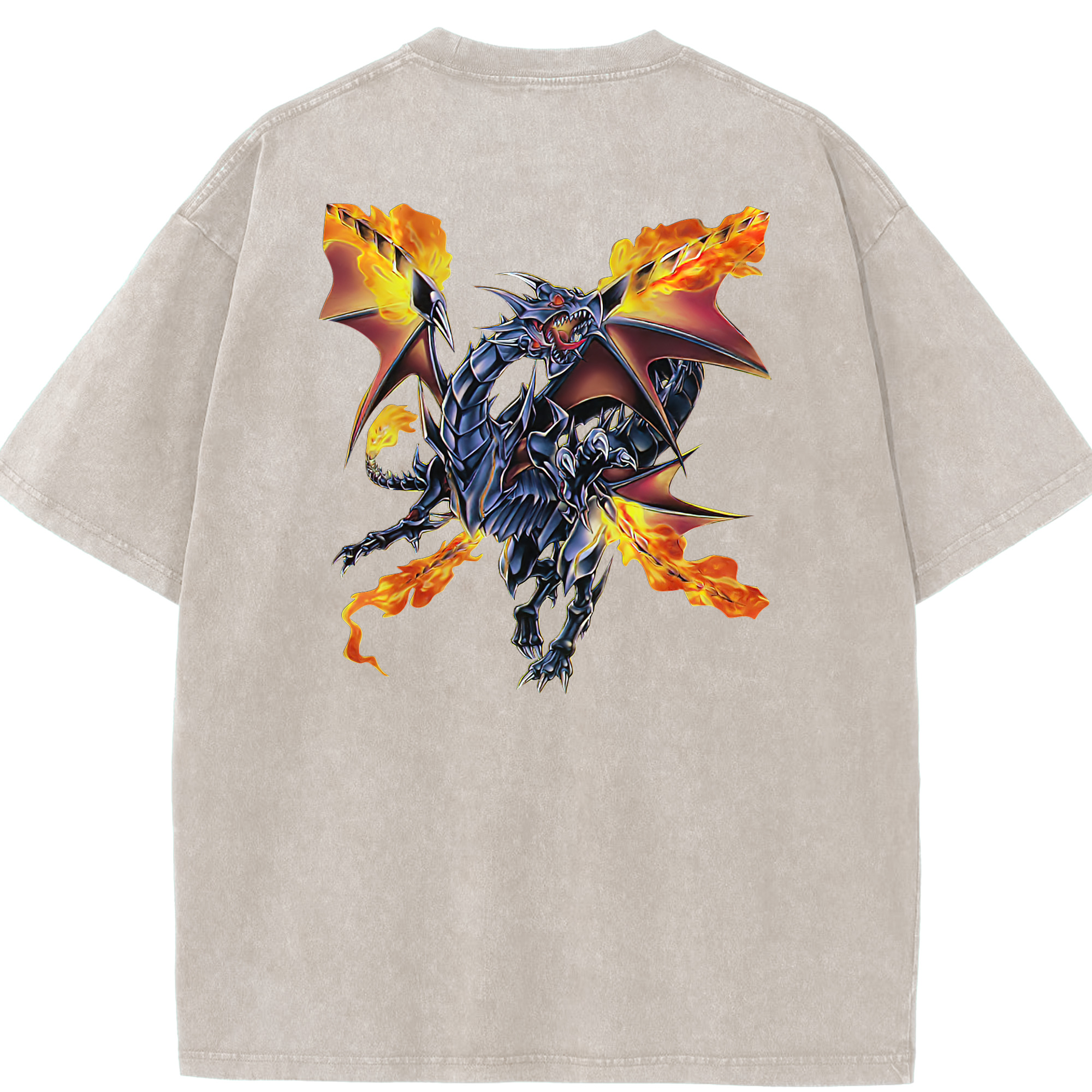 （画像用） 遊☆戯☆王 Yu-Gi-Oh! 綿100% ヴィンテージ風 半袖Tシャツ（背面プリント）