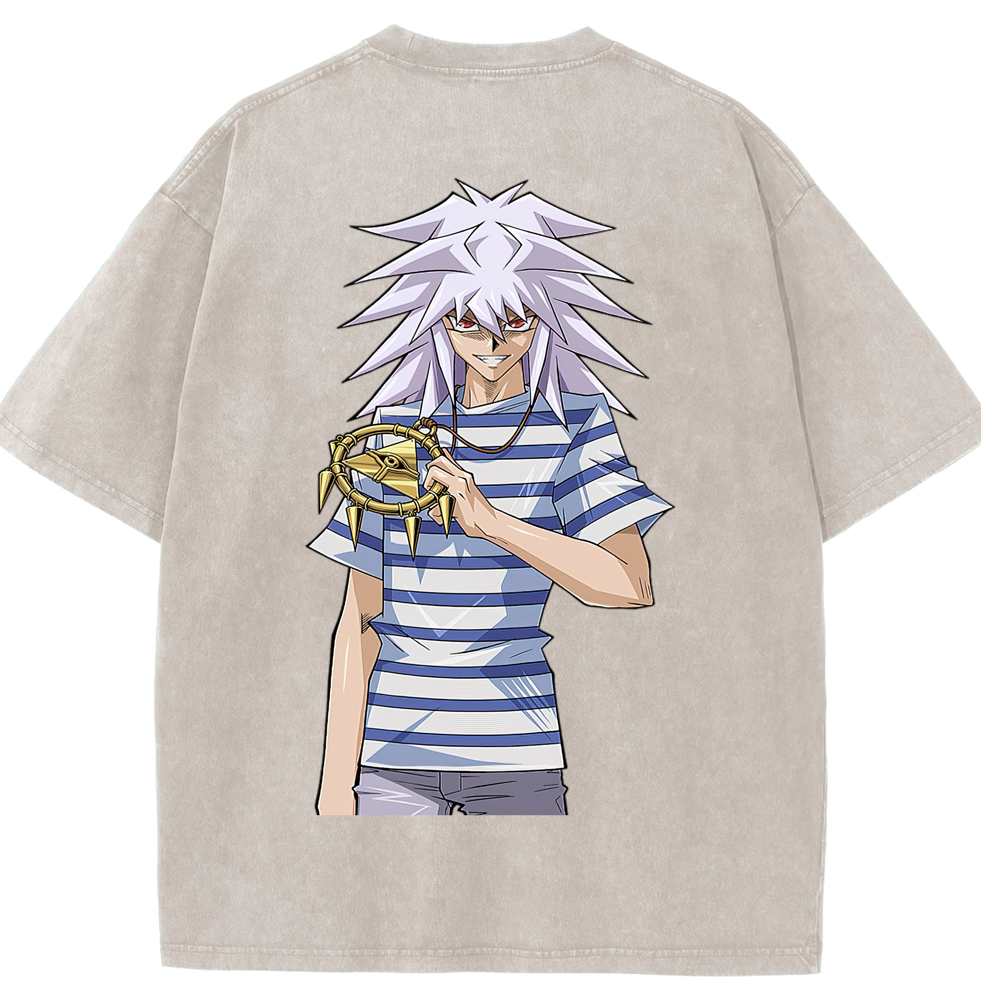 （画像用） 遊☆戯☆王 Yu-Gi-Oh! 綿100% ヴィンテージ風 半袖Tシャツ（背面プリント）
