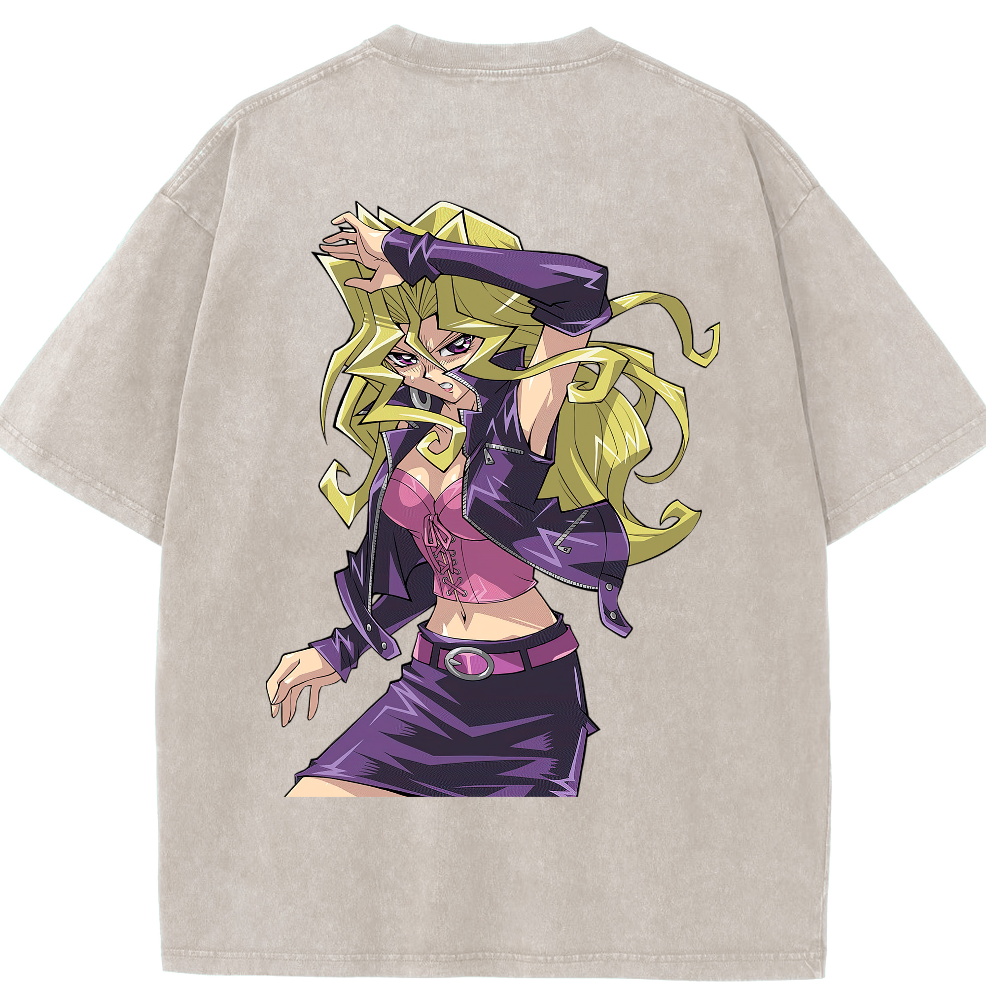 （画像用） 遊☆戯☆王 Yu-Gi-Oh! 綿100% ヴィンテージ風 半袖Tシャツ（背面プリント）