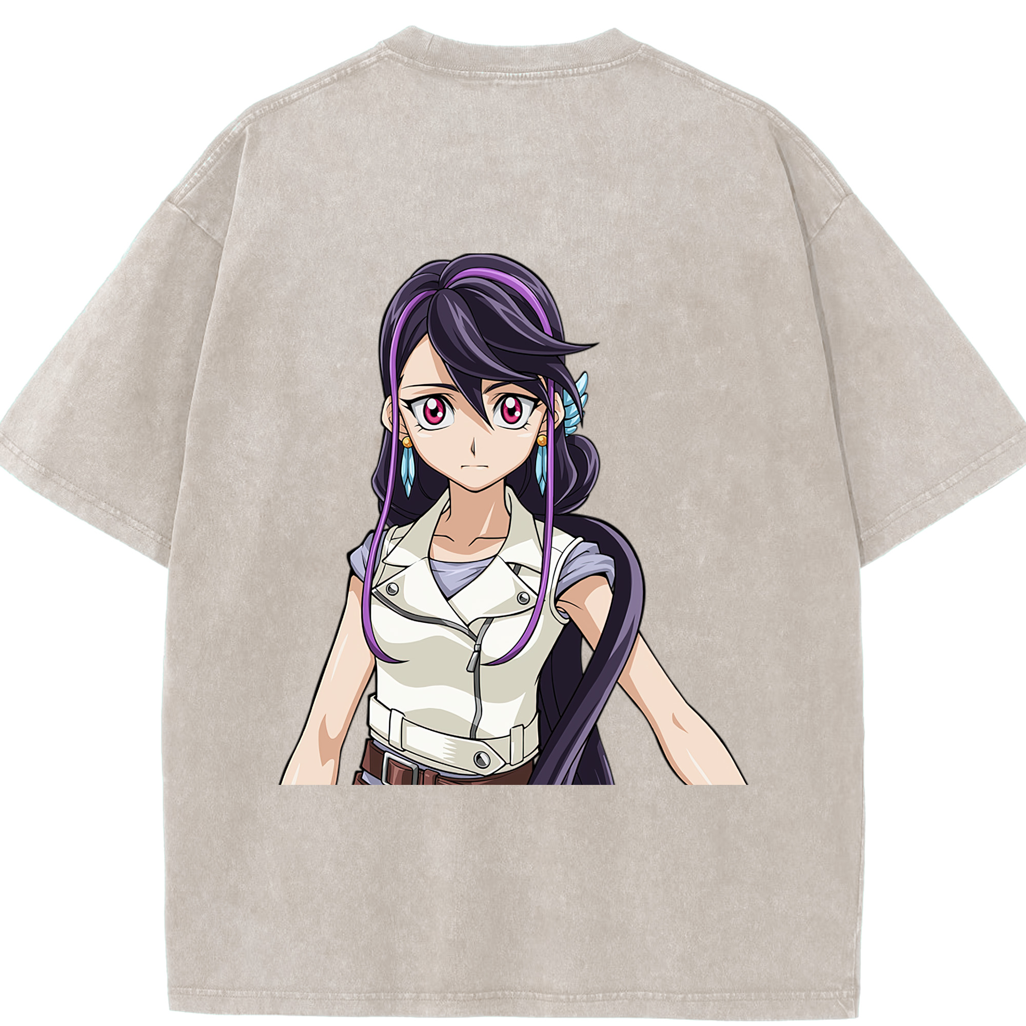 （画像用） 遊☆戯☆王 Yu-Gi-Oh! 綿100% ヴィンテージ風 半袖Tシャツ（背面プリント）