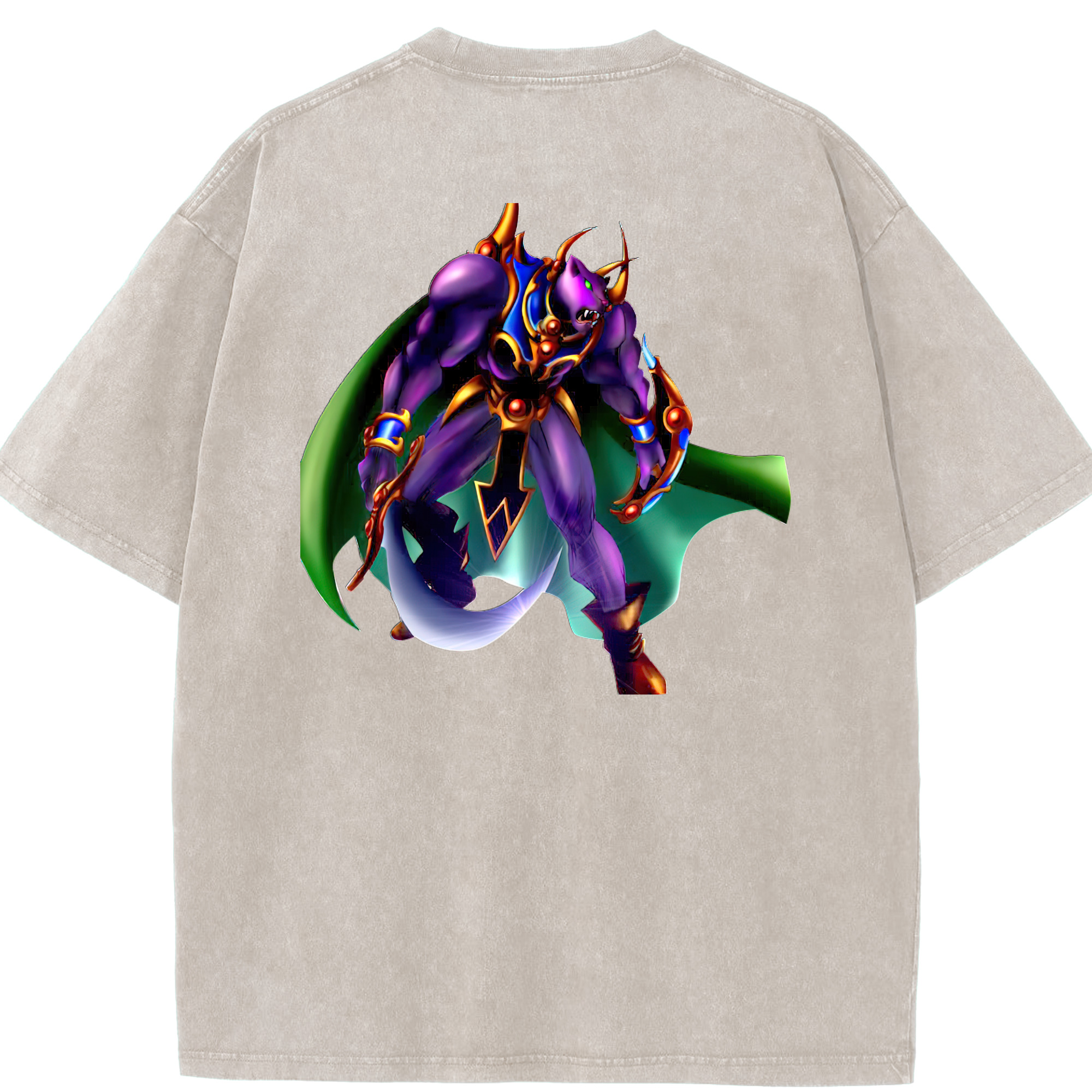 （画像用） 遊☆戯☆王 Yu-Gi-Oh! 綿100% ヴィンテージ風 半袖Tシャツ（背面プリント）