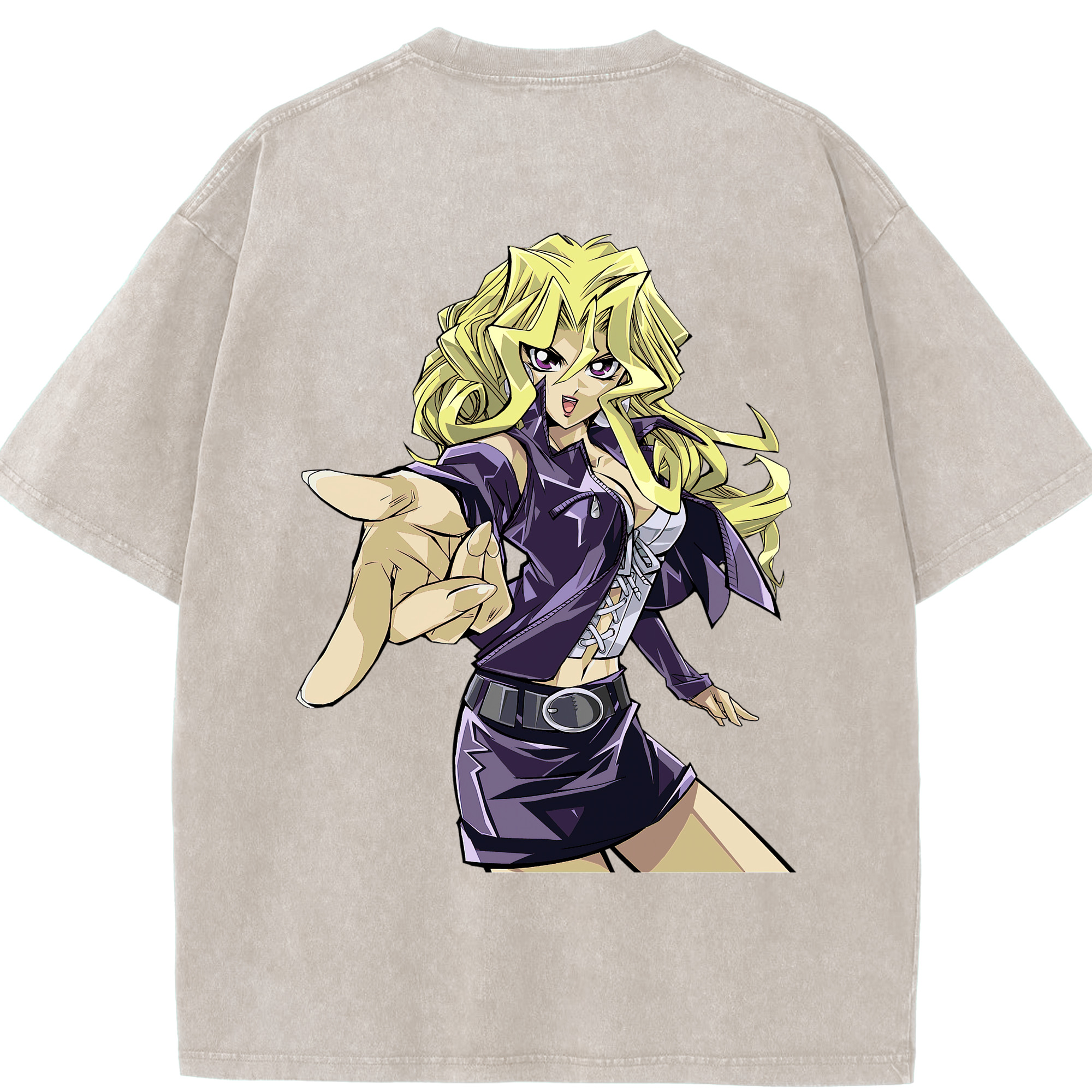 （画像用） 遊☆戯☆王 Yu-Gi-Oh! 綿100% ヴィンテージ風 半袖Tシャツ（背面プリント）