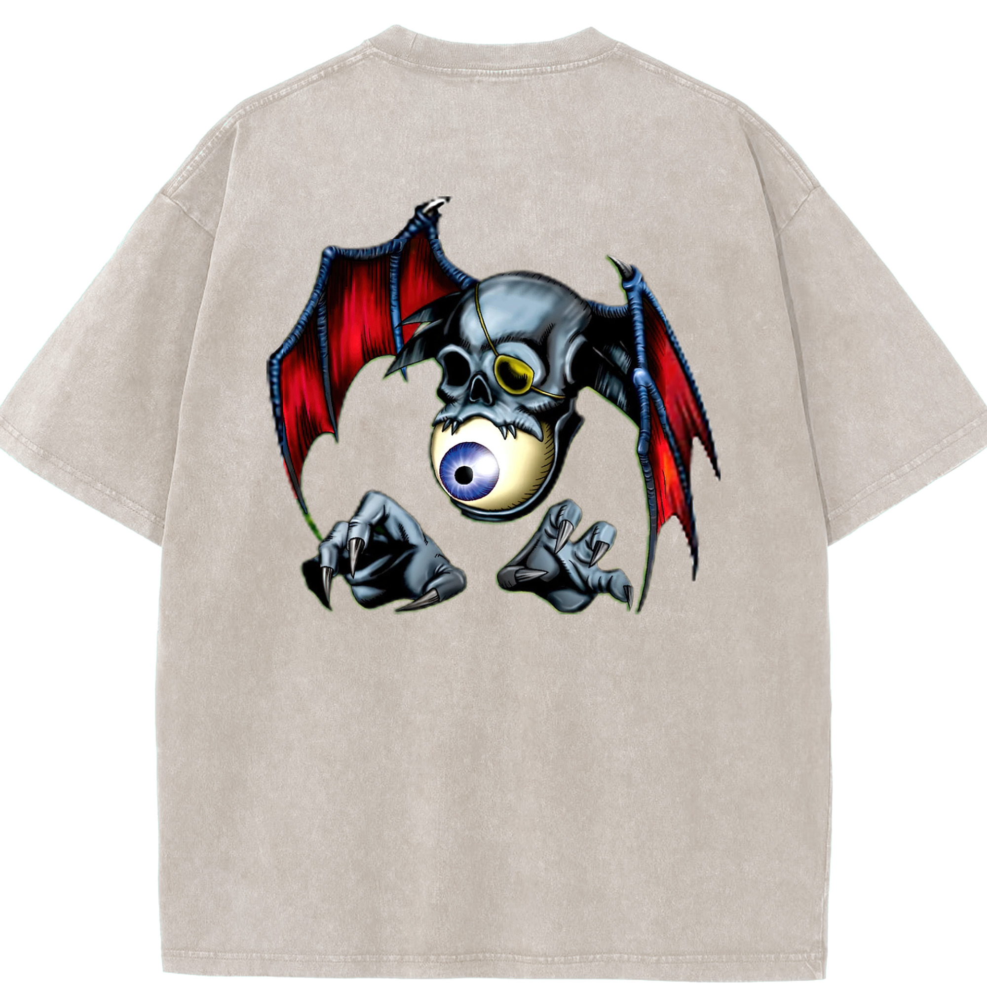 （画像用） 遊☆戯☆王 Yu-Gi-Oh! 綿100% ヴィンテージ風 半袖Tシャツ（背面プリント）