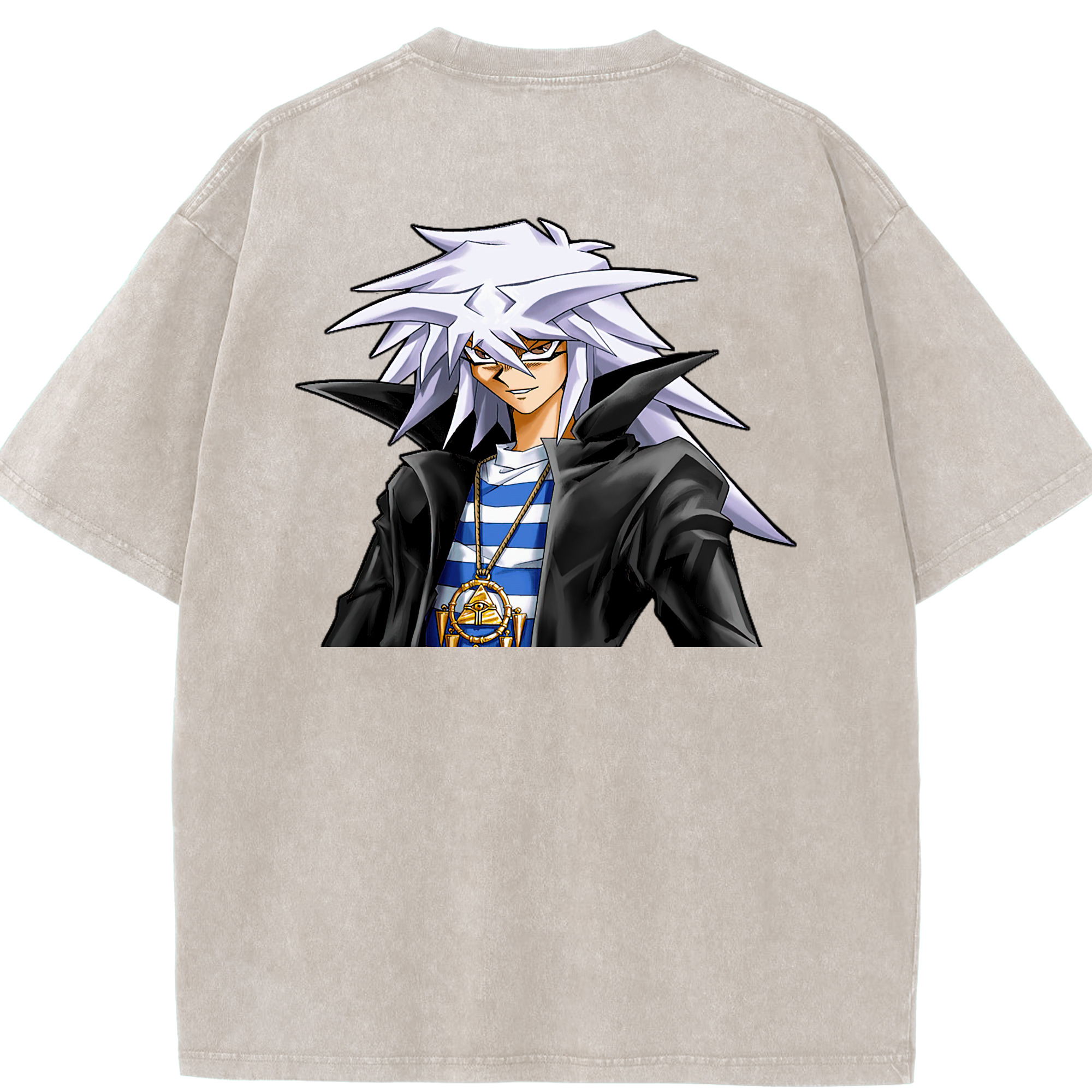 （画像用） 遊☆戯☆王 Yu-Gi-Oh! 綿100% ヴィンテージ風 半袖Tシャツ（背面プリント）
