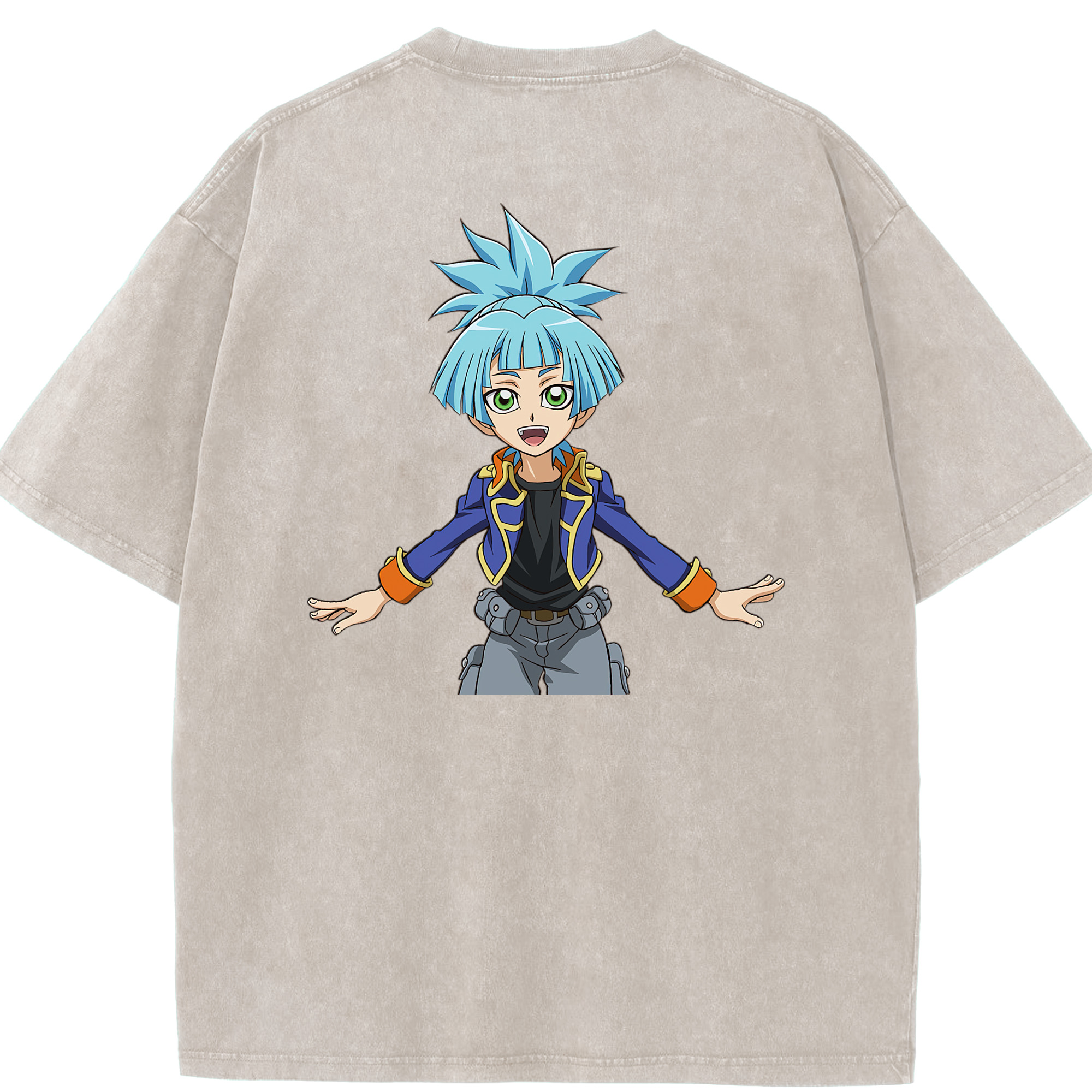 （画像用） 遊☆戯☆王 Yu-Gi-Oh! 綿100% ヴィンテージ風 半袖Tシャツ（背面プリント）