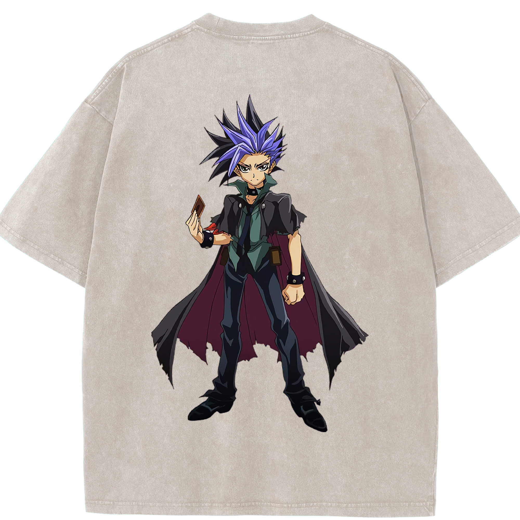 （画像用） 遊☆戯☆王 Yu-Gi-Oh! 綿100% ヴィンテージ風 半袖Tシャツ（背面プリント）