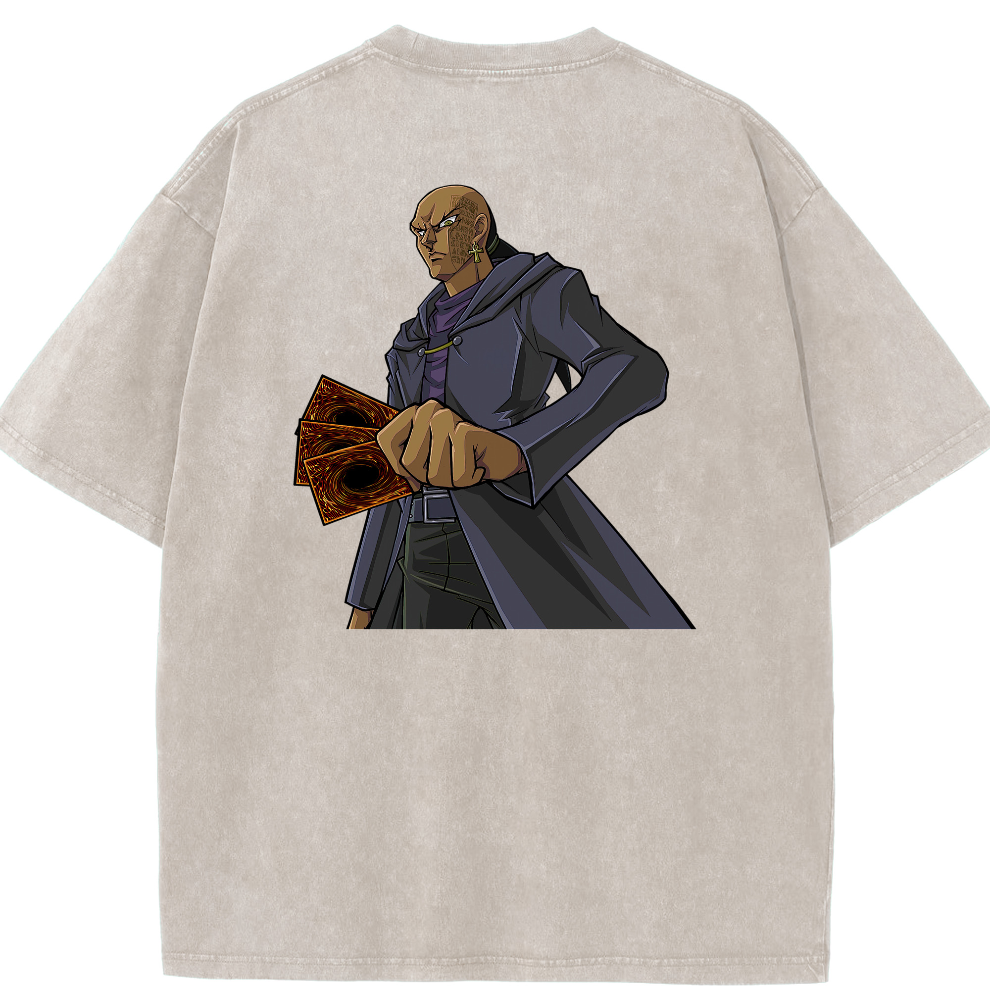 （画像用） 遊☆戯☆王 Yu-Gi-Oh! 綿100% ヴィンテージ風 半袖Tシャツ（背面プリント）