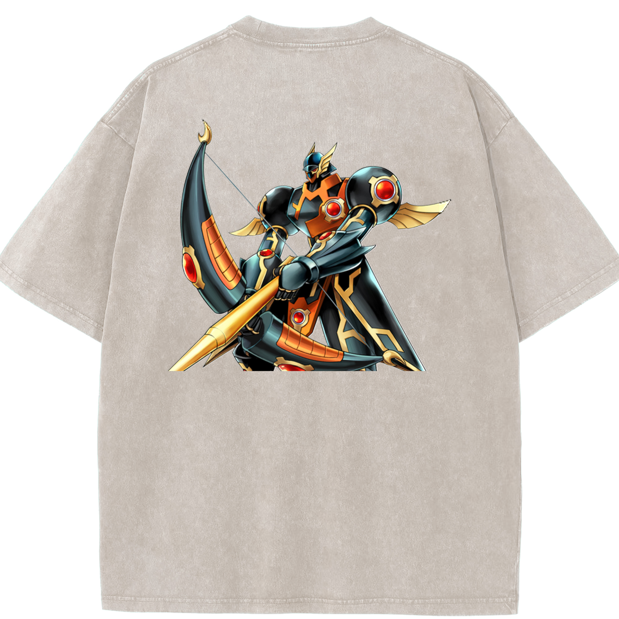 （画像用） 遊☆戯☆王 Yu-Gi-Oh! 綿100% ヴィンテージ風 半袖Tシャツ（背面プリント）